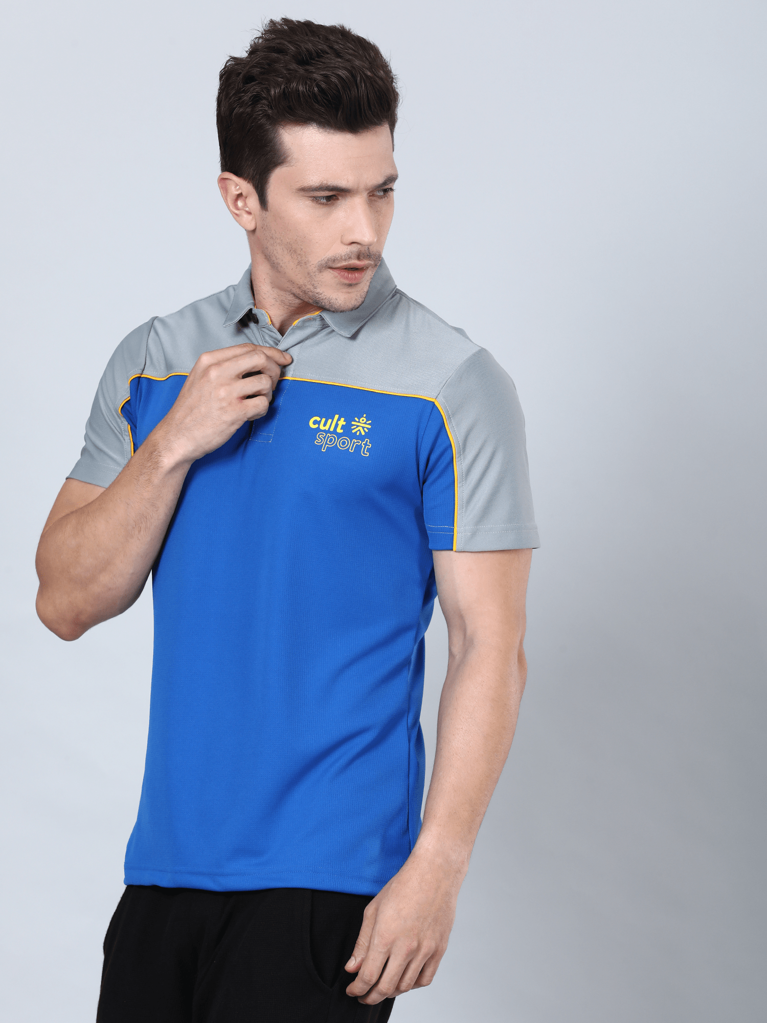 Signature Bi-tone Blue Gym Polo