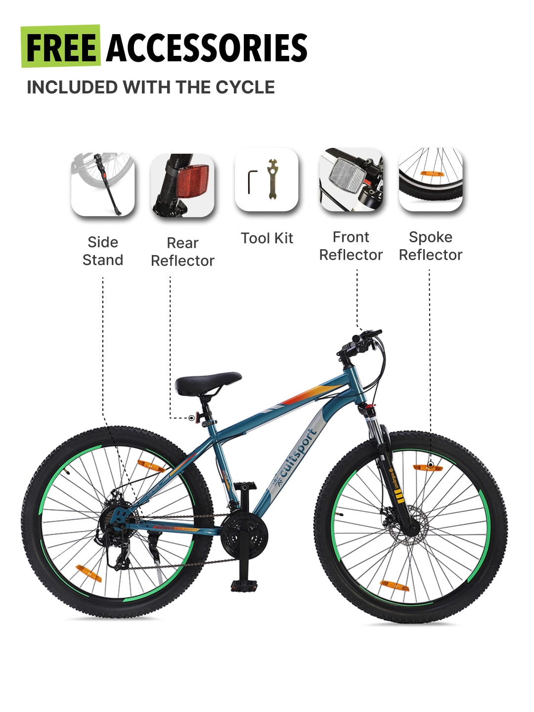 Hemis Steel 21 Speed Shimano Gear 29 inch Mountain Cycle, Dual Disc Brake, Front Suspension, Double Wall Rim, Blue