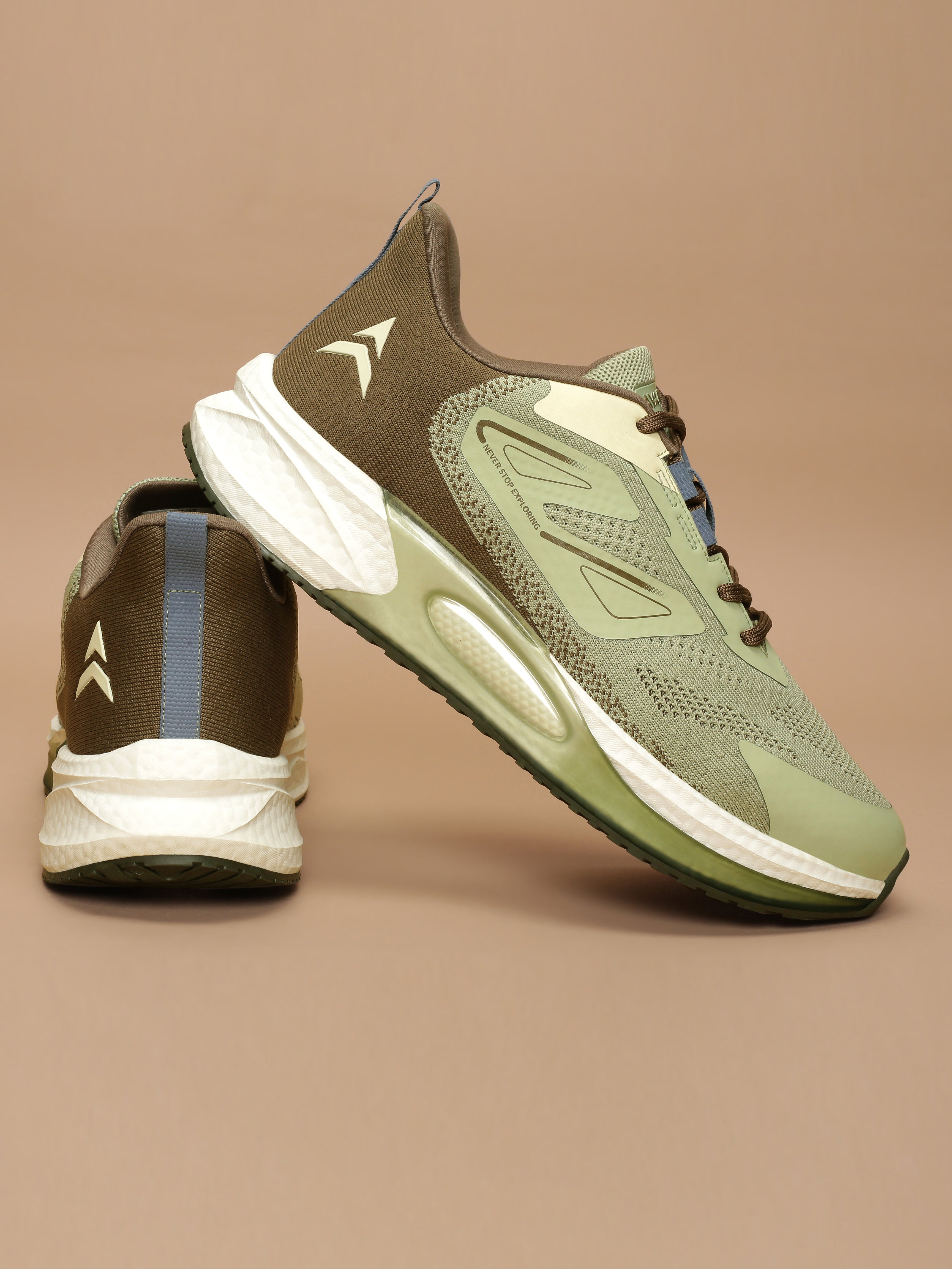 Avant Men's Gravitas Running Shoes - Green/Brown
