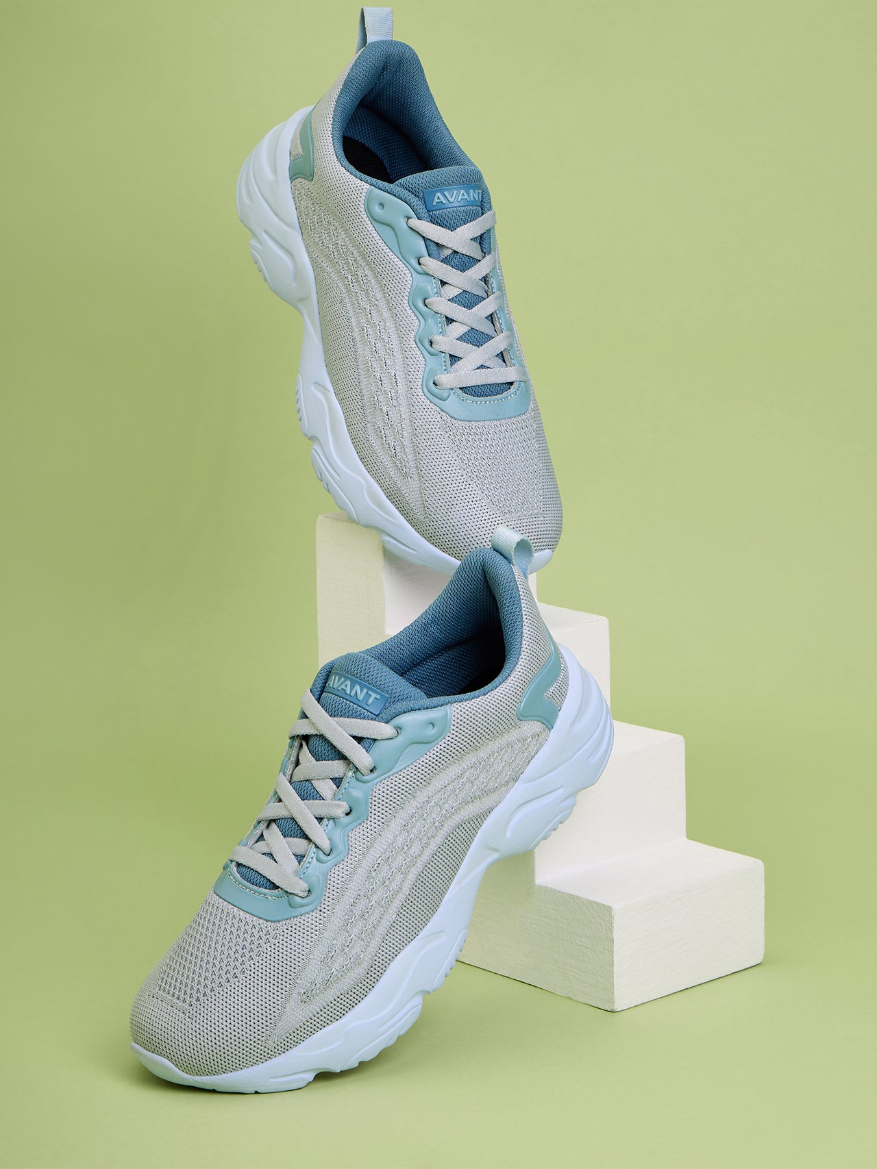 Avant Women's Foam Walking Shoes - Grey/Sky Blue