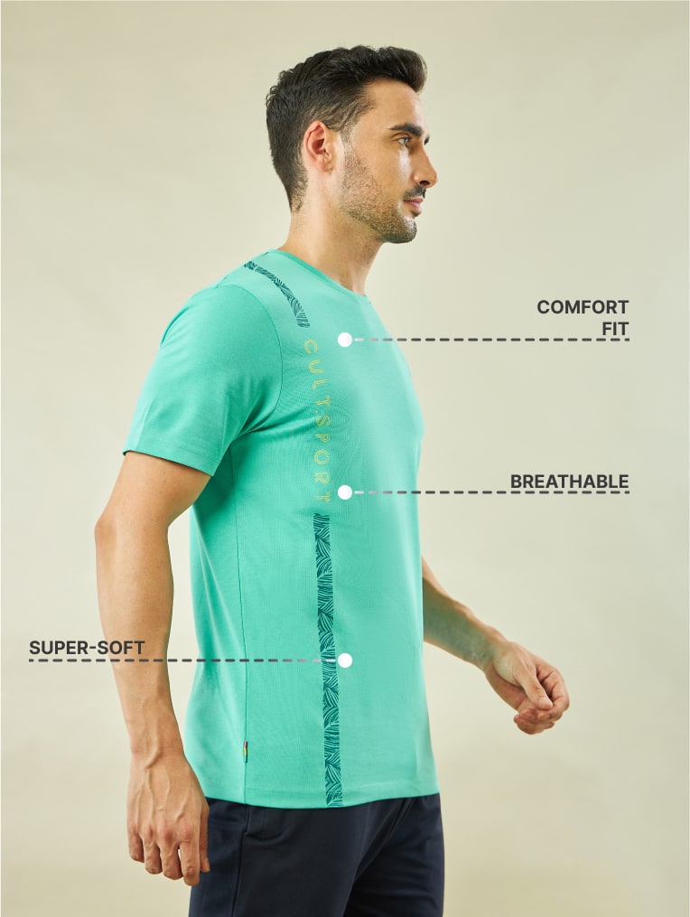 Placement Print Yoga T-shirt