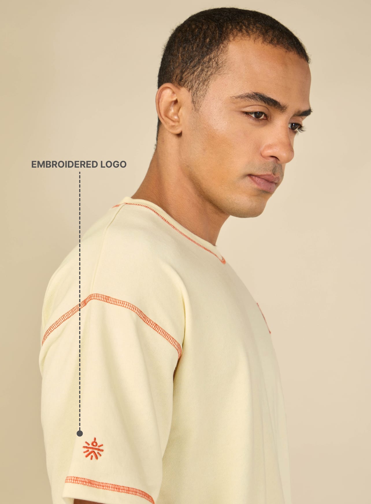 Men Beige Cult Club T-shirt