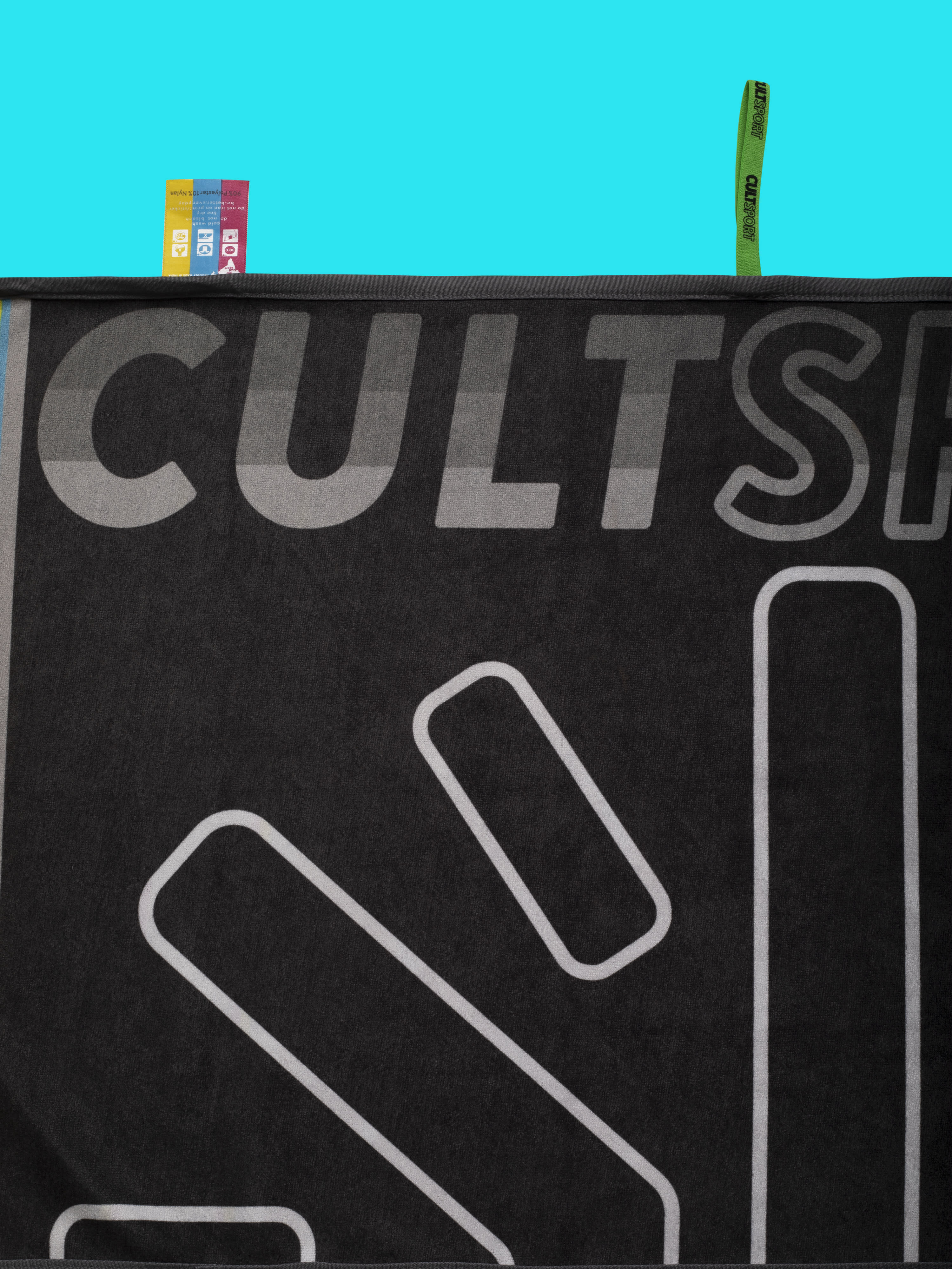 Black Microfibre Gym Towel