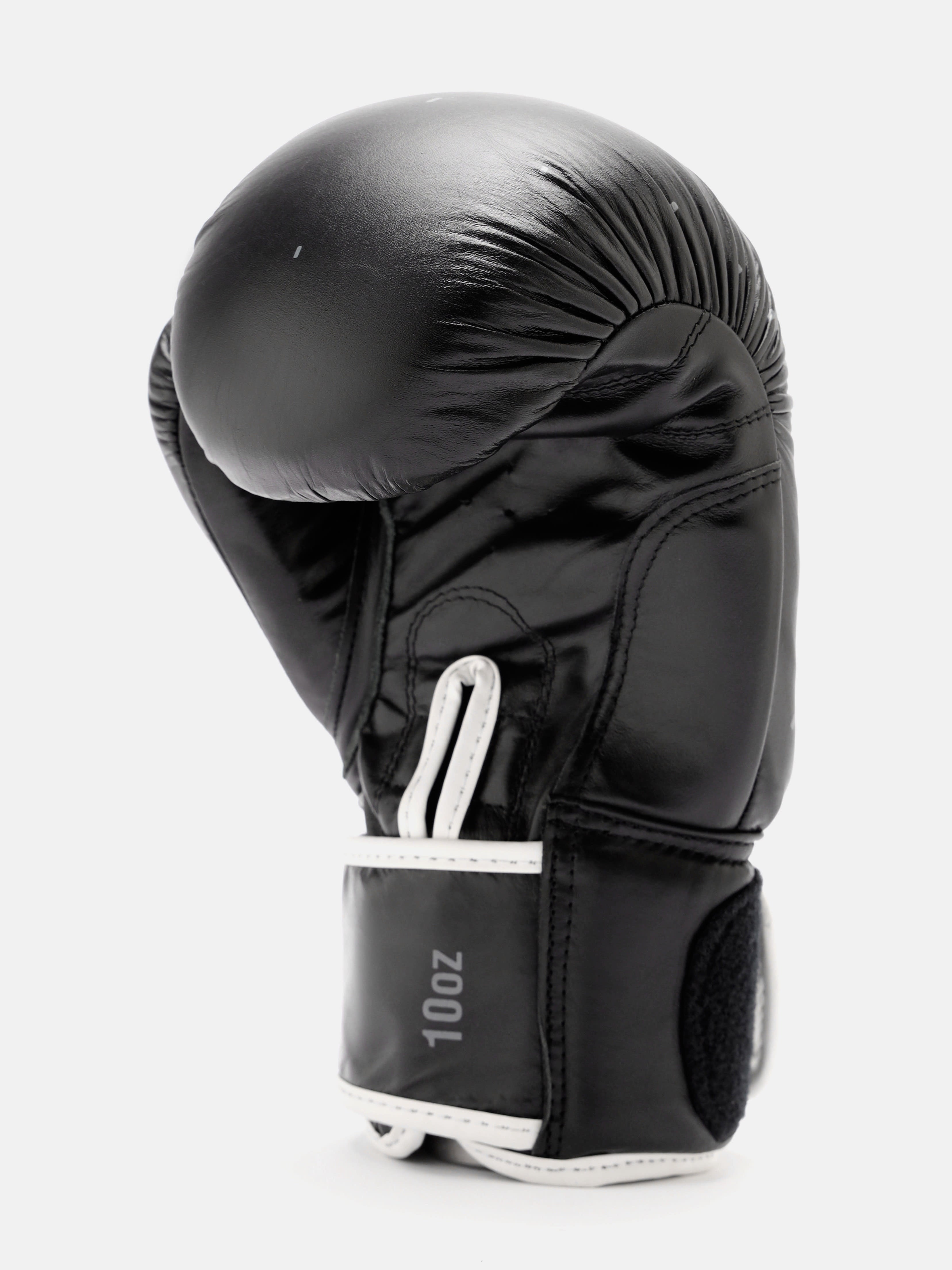 cult Premium Leather Boxing Gloves for Men & Women Foam Padding Thickness 35 mm Punching Bag Gloves for Boxing, Training, Kickboxing, Muay Thai, MMA Boxing Gloves Black & White