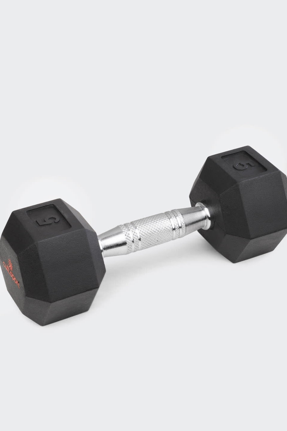 5kgx2 Hex Dumbbell | For Home Gym Exercises | Rubber coated with Chrome Handles | Black. (6 Months extended Warranty only on Cultsport.com)