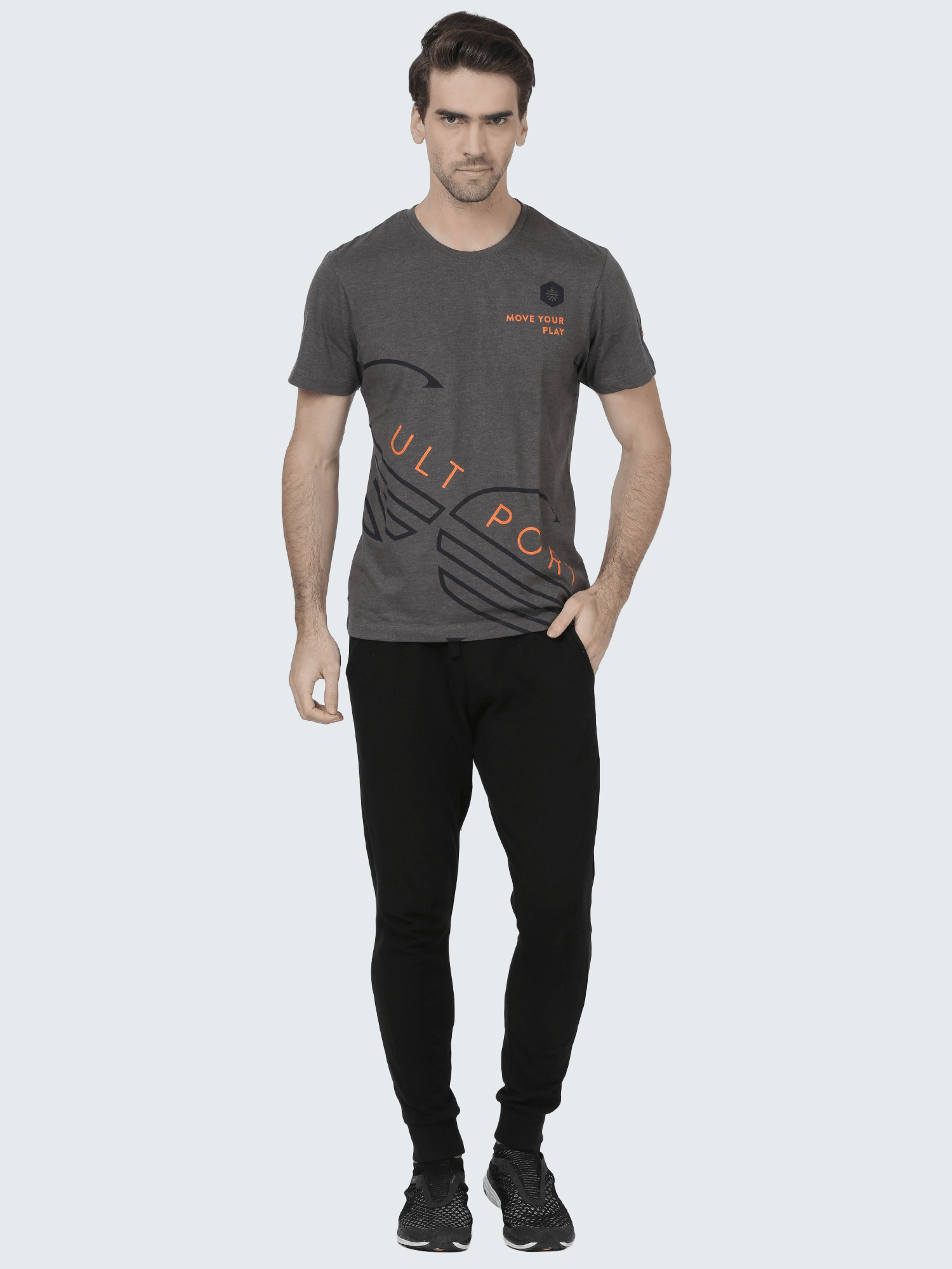 Everydays Maze Anthra Cotton Tee