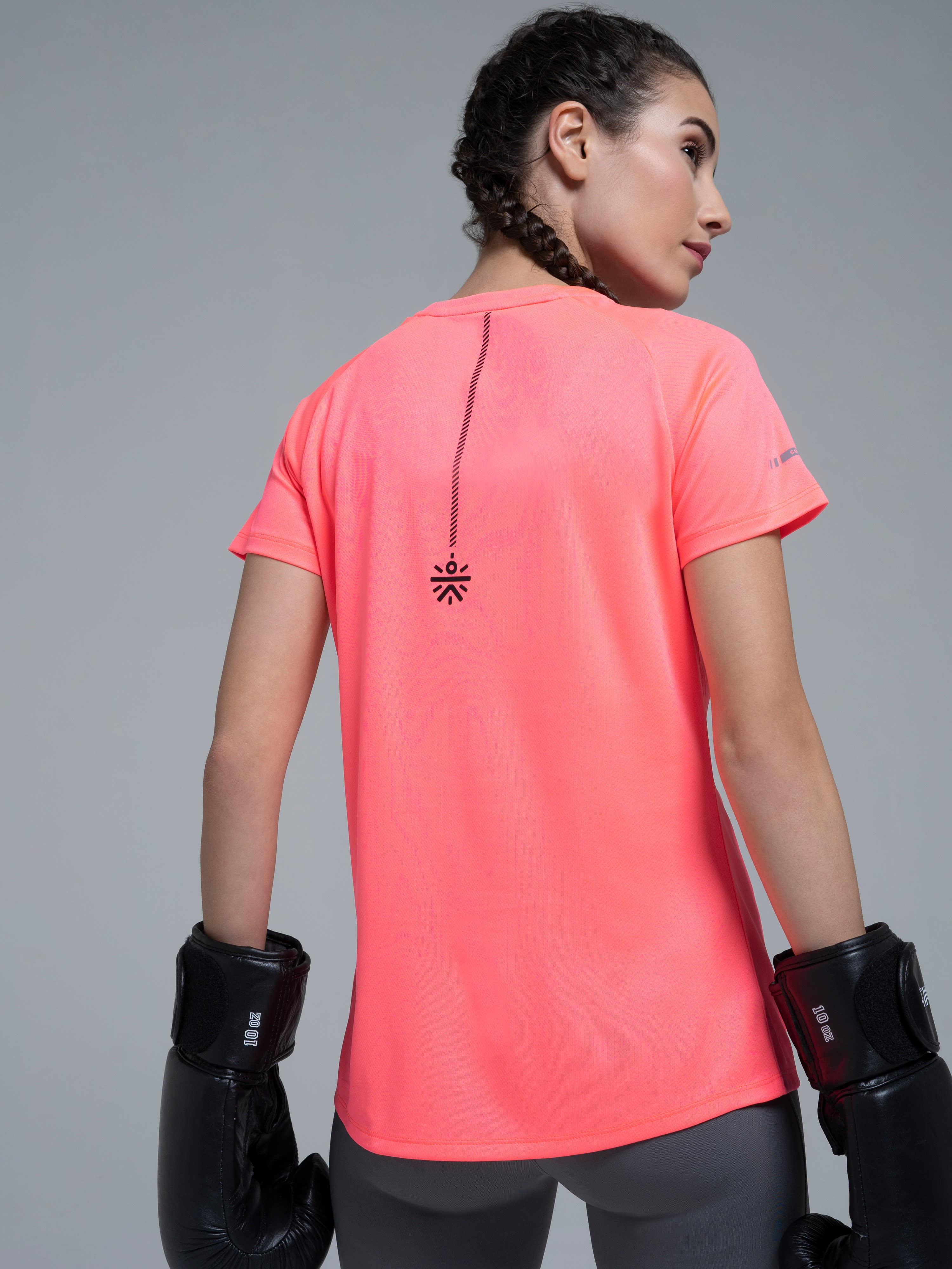 Women's Pastel Printed Workout T-shirt