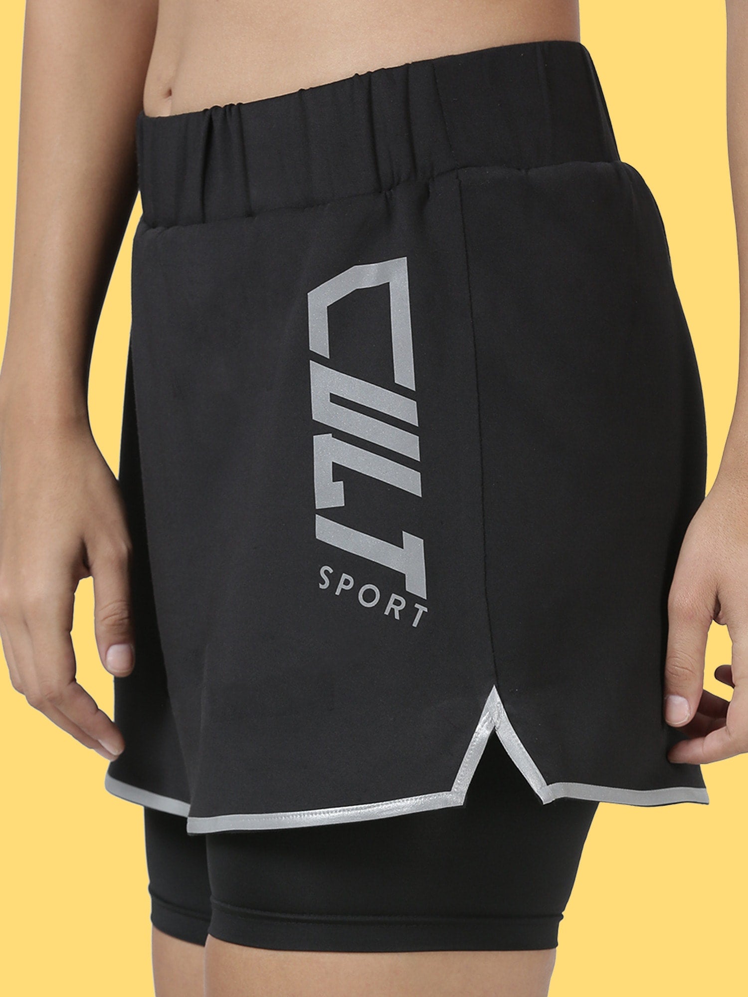 Blakout Jump Black Running Skort