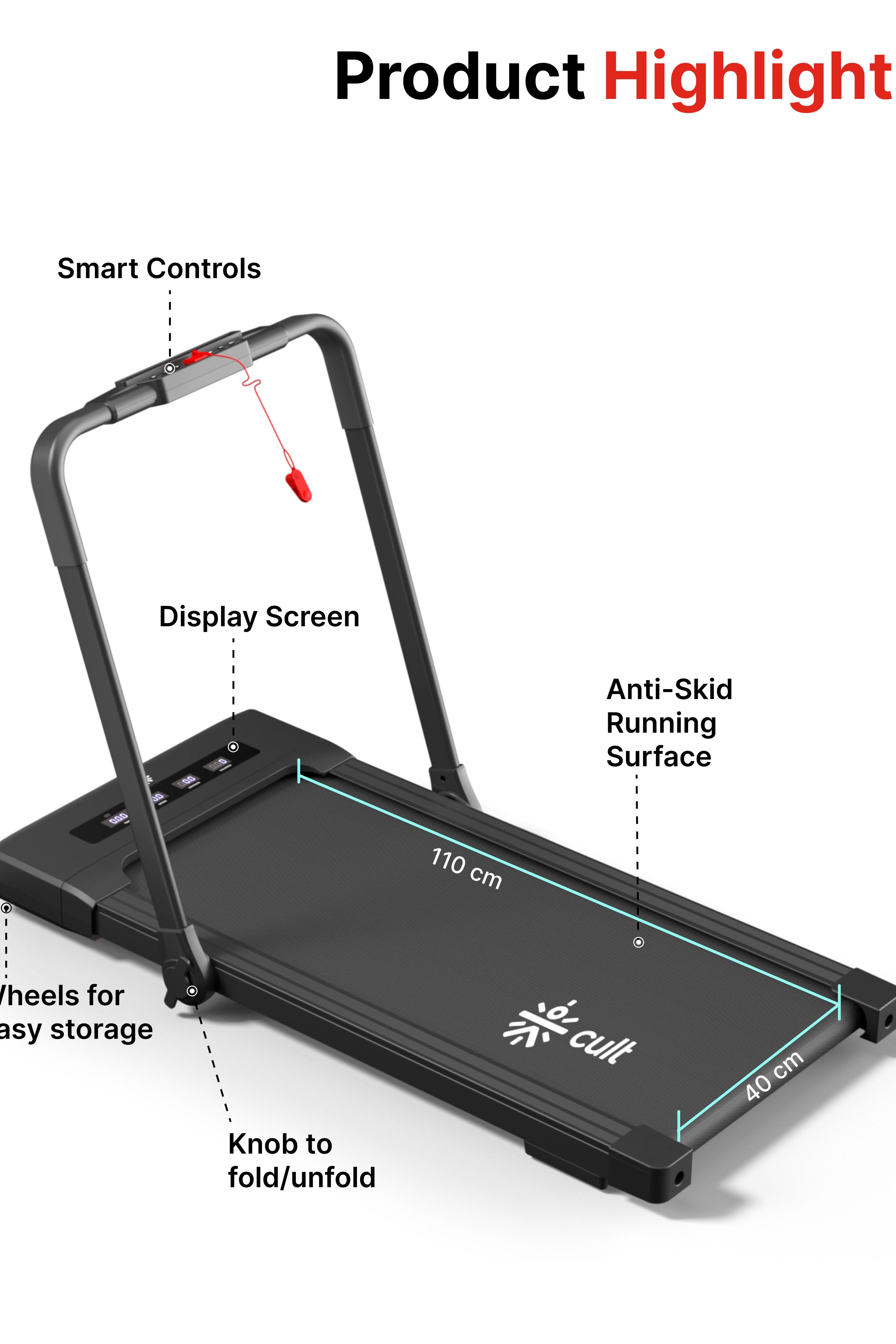 Walking pad Elite 4HP Peak | Max Speed-10kmph | Max Weight-120kg With Remote Access | Walking Pad for Home Use (with 6 months extended warranty)