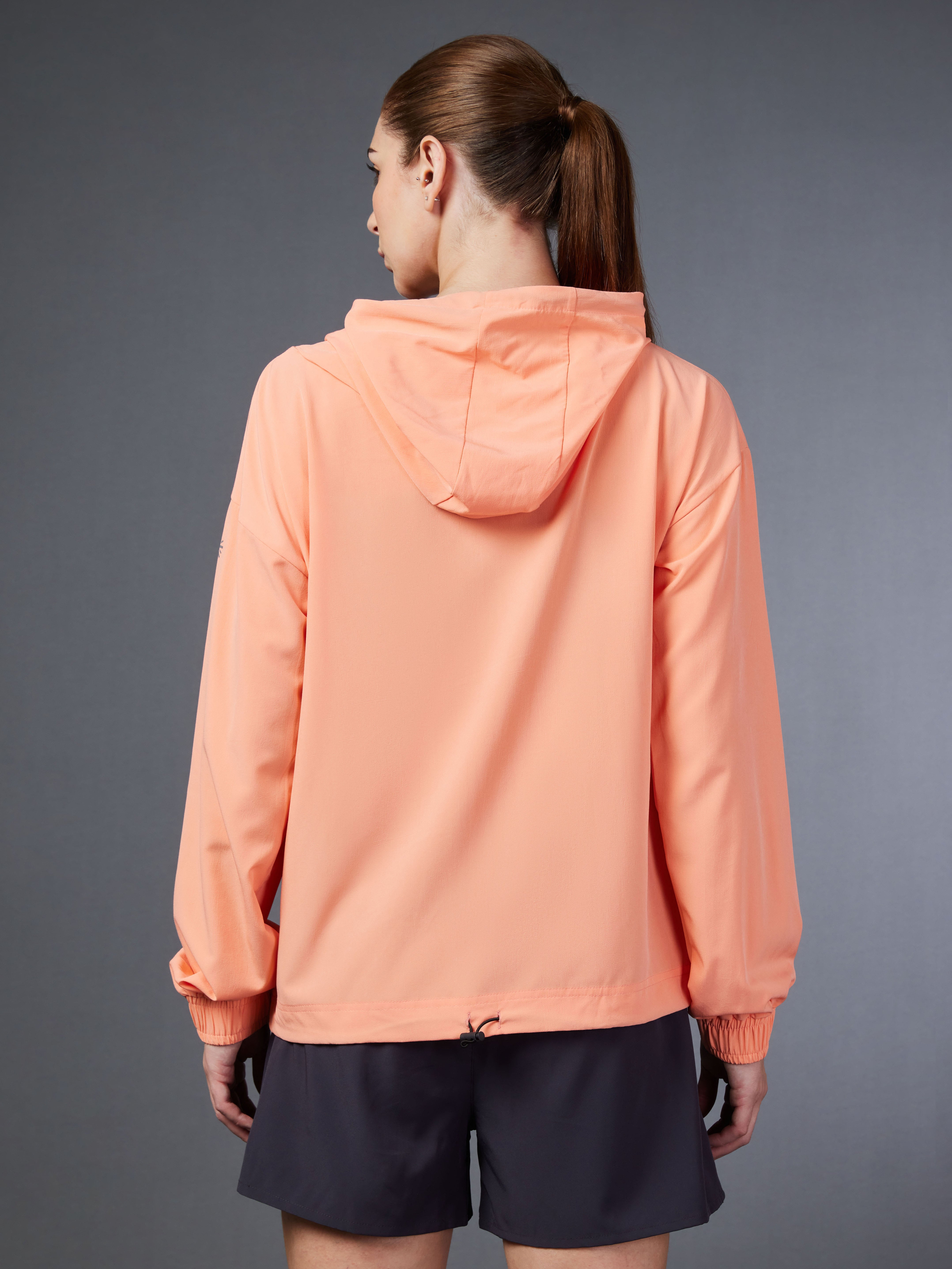 Women's Orange Wind Breaker Jacket