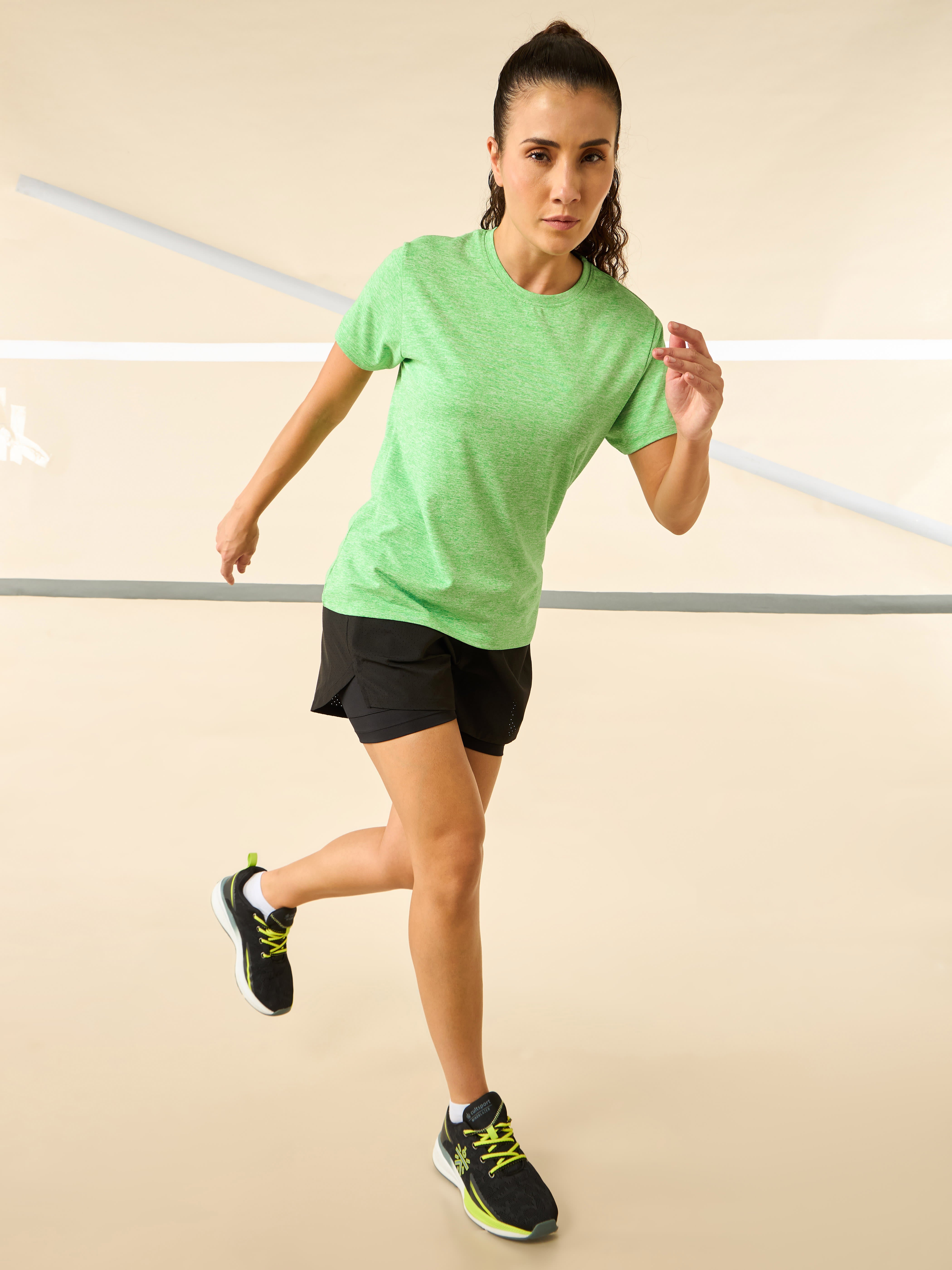 Women's All Day Workout Green Comfortech T-shirt