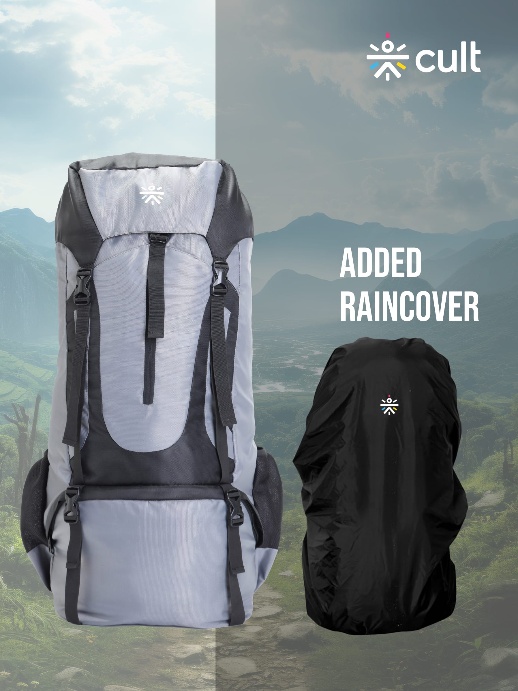 Travel Rucksack 80 L Grey