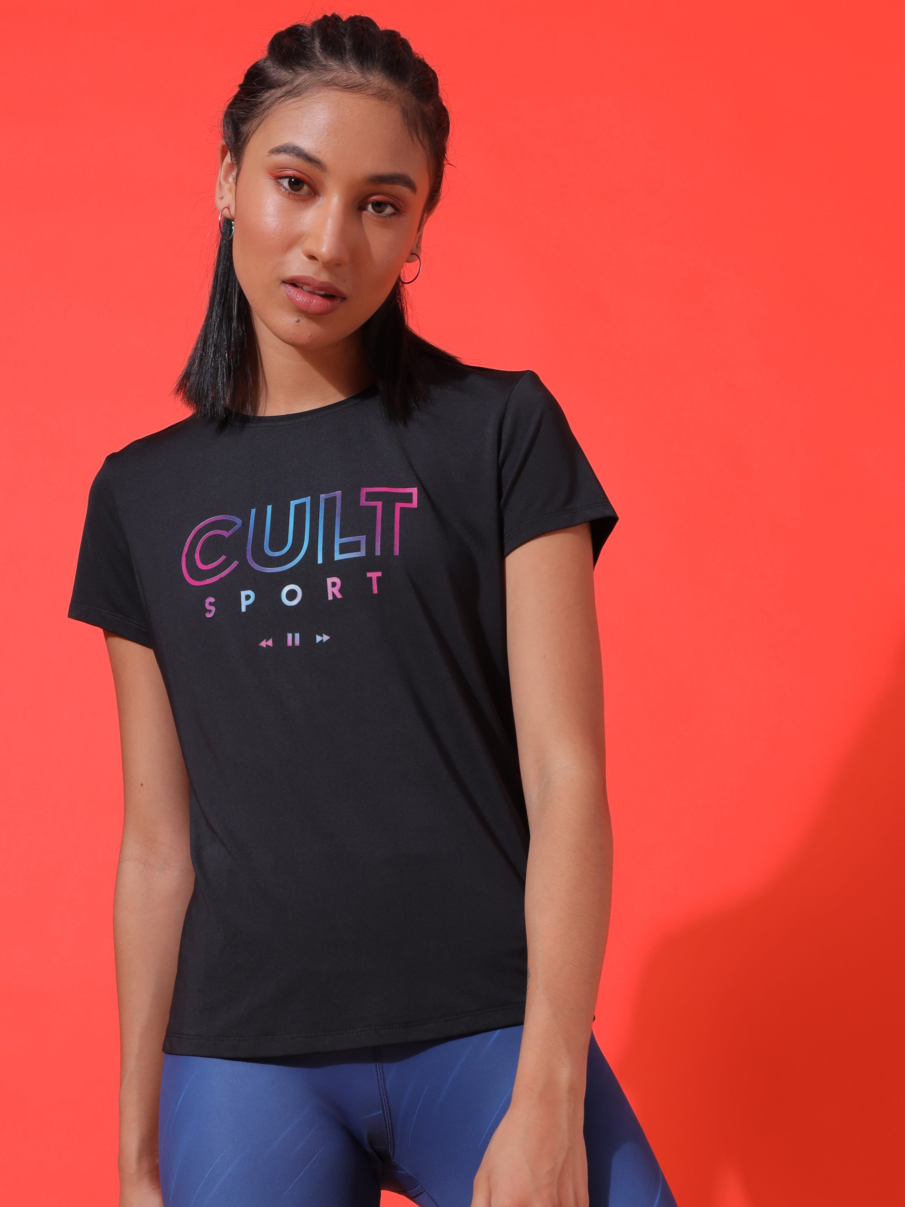 Ombre Graphic Workout T-shirt