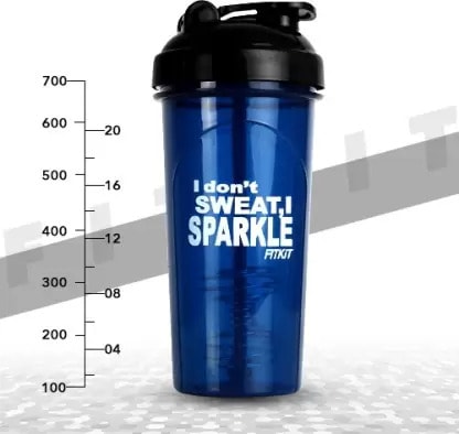 Fitkit FKSB16 Classic 700 ml Shaker (Pack of 1, Blue)