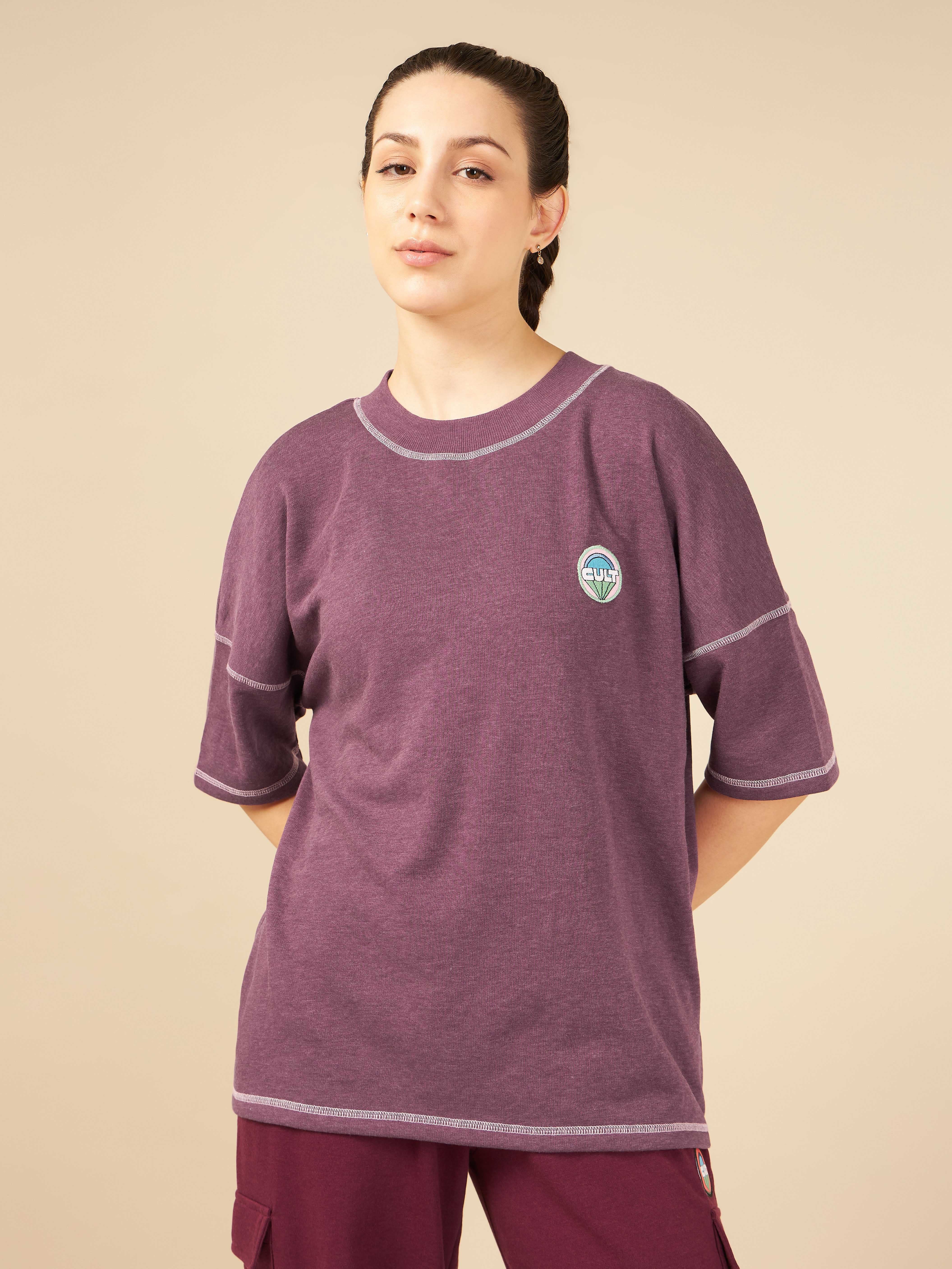 Women Maroon Cult Club Fan T-shirt