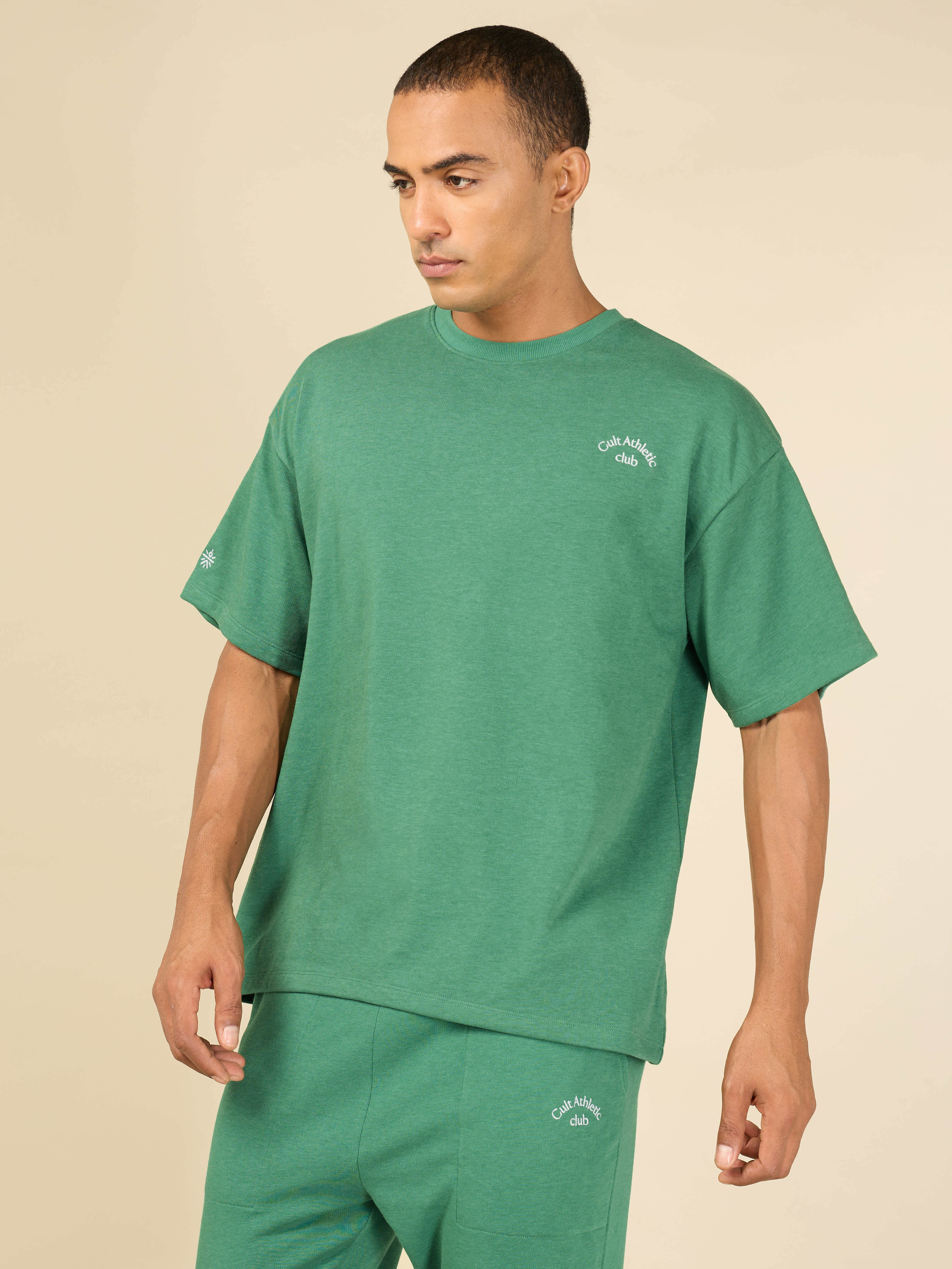 Cult Athletic Club Men Sea Green T-shirt