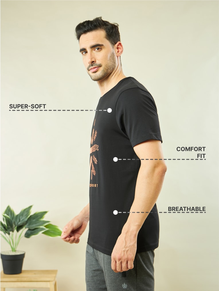 Logo Graphic Print Yoga T-shirt