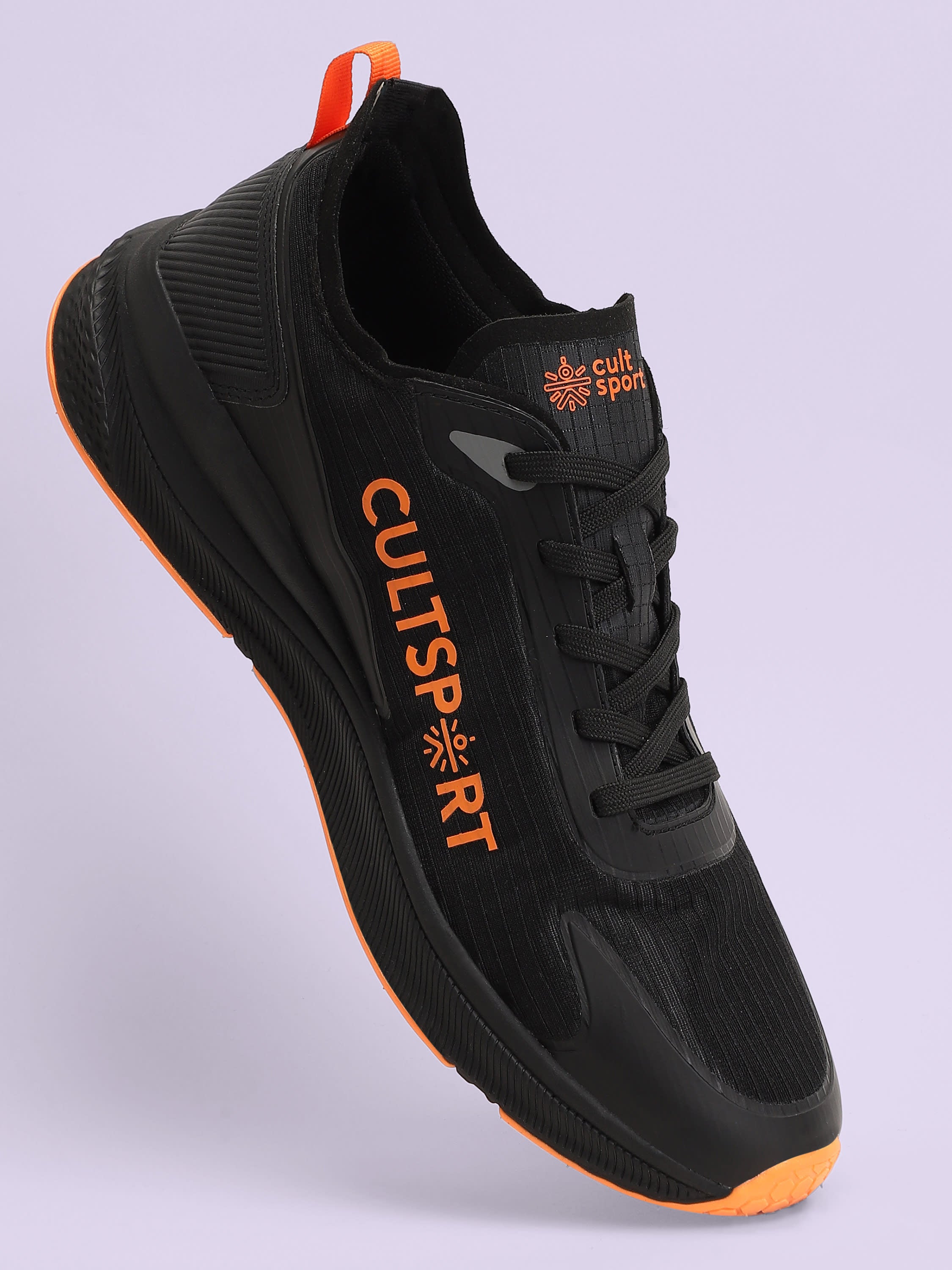 cult Comfort Men Running Shoes - Black/Orange