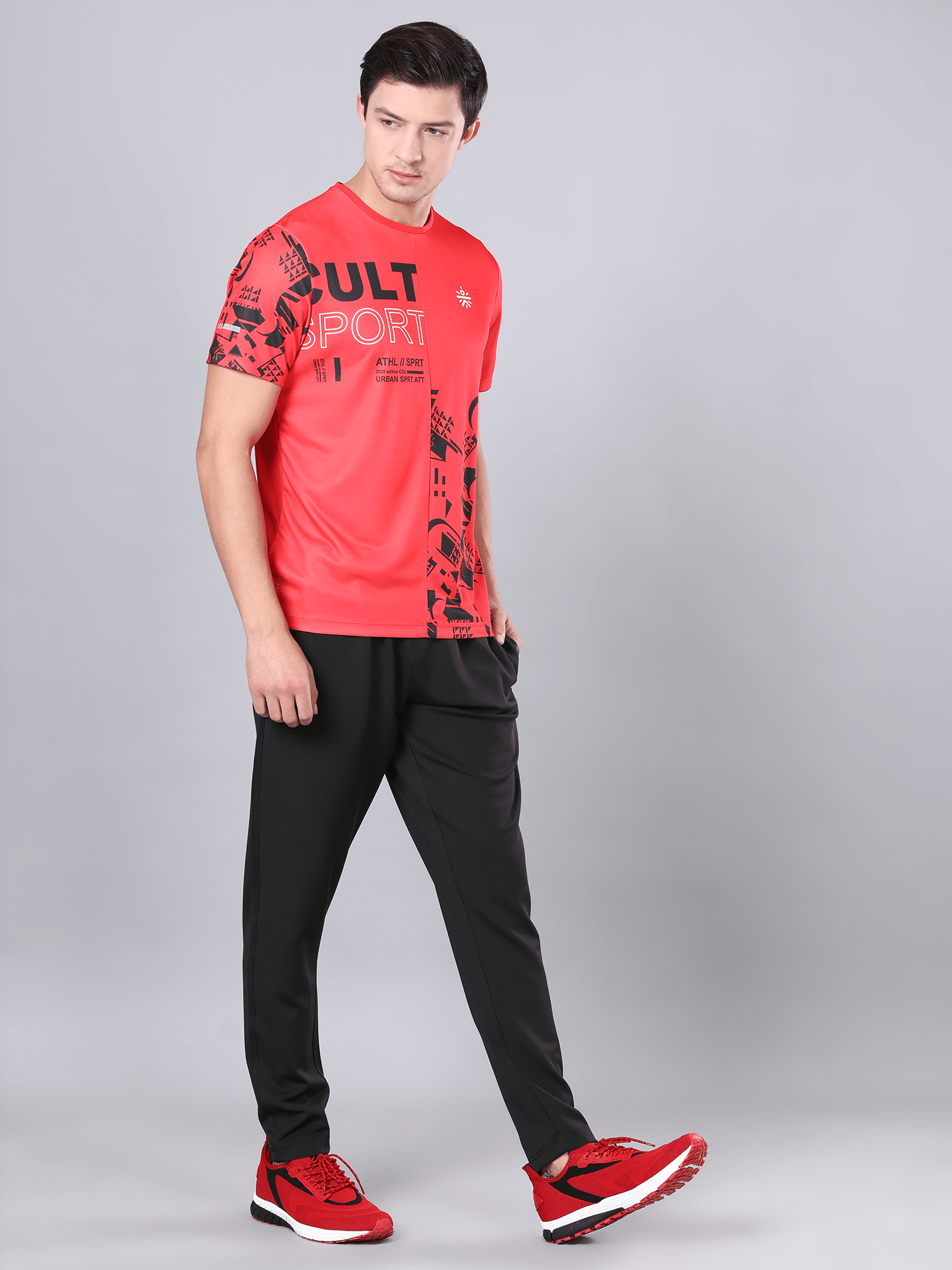 Dugout Houndstooth Red Workout Tee