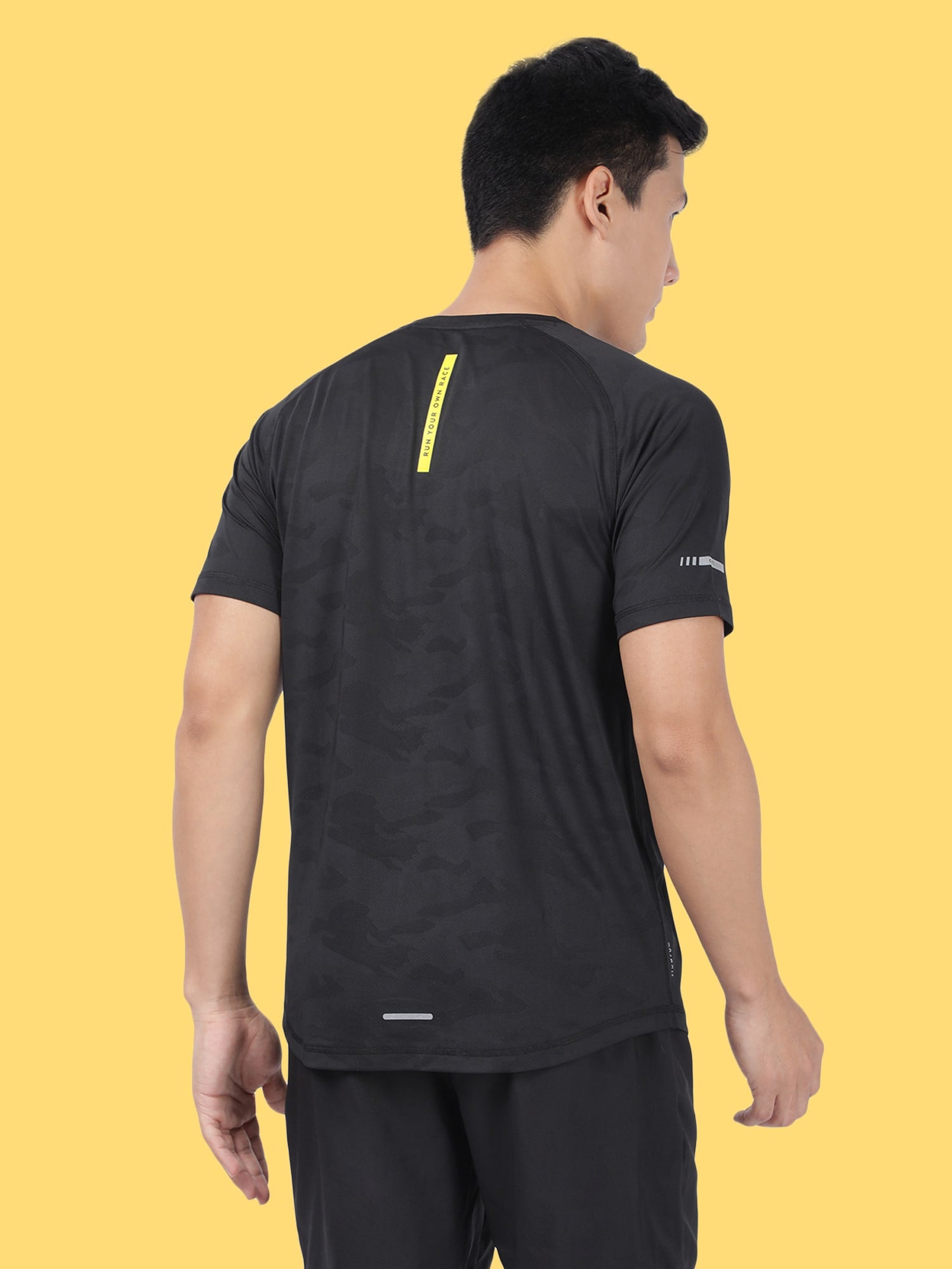 Vital Breathe Black Running Relaxed Tee