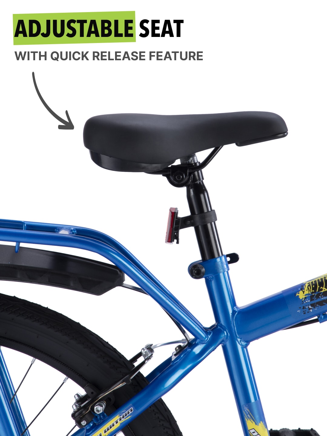 ROKKIBC26Blue Steel Single Speed 26 inch Mountain Cycle with Single Wall Rim and Rigid Fork