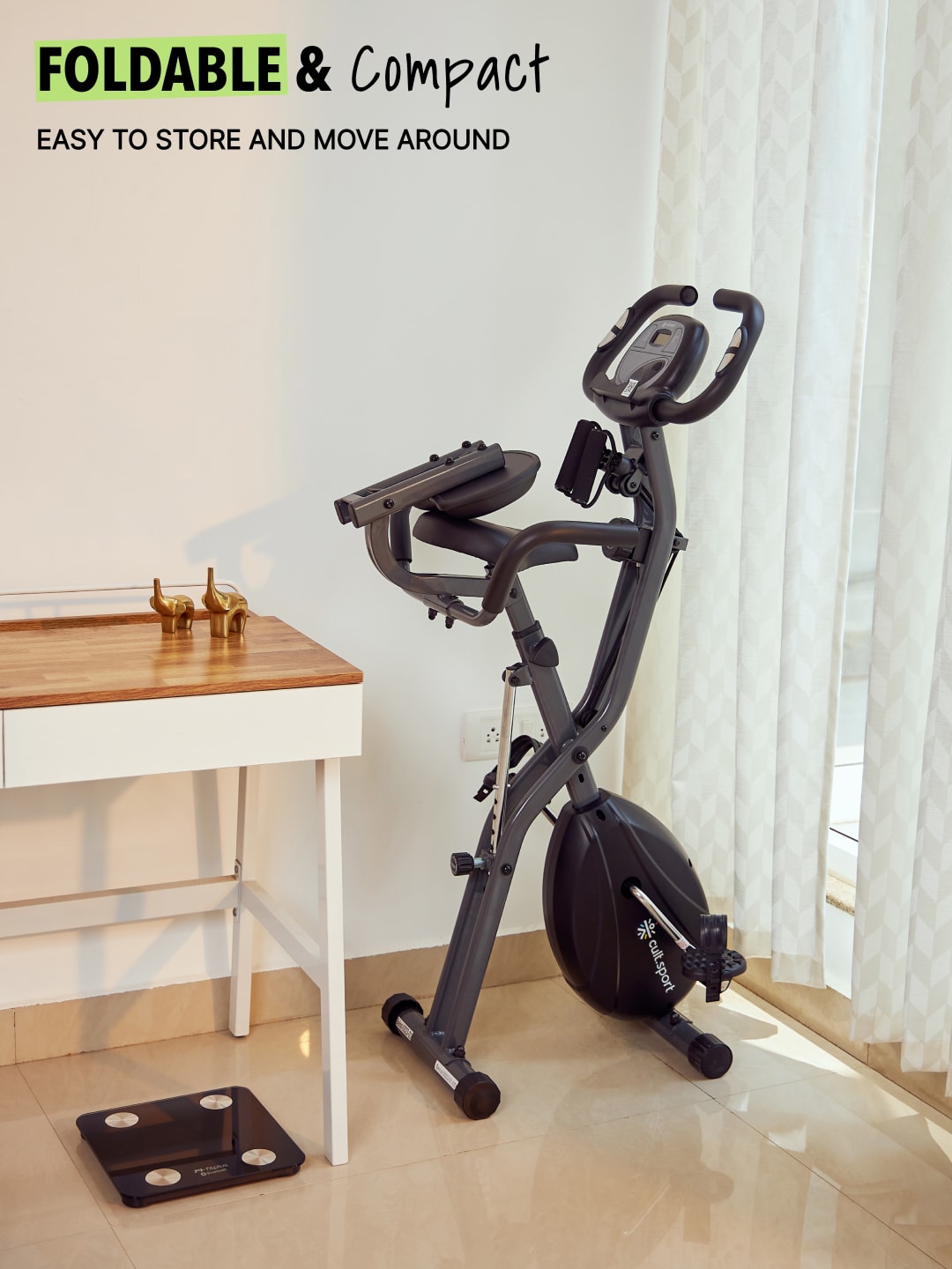 Smartbike Beirut Magnetic Resistance Maximum 110 Kg Indoor Cycle Exercise Bike Black, Grey (6 Months extended Warranty only on Cultsport.com)