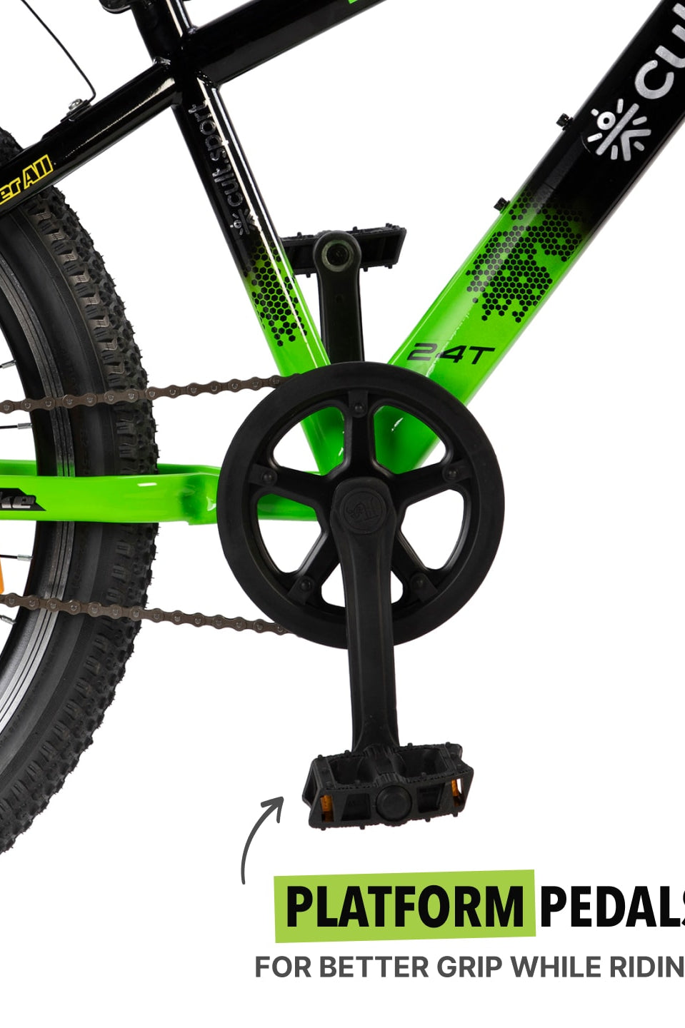 Dauntless24TGreen Steel Single Speed 24 inch Mountain Cycle, Front Suspension, Double Wall Rim and Dual Disc Brake