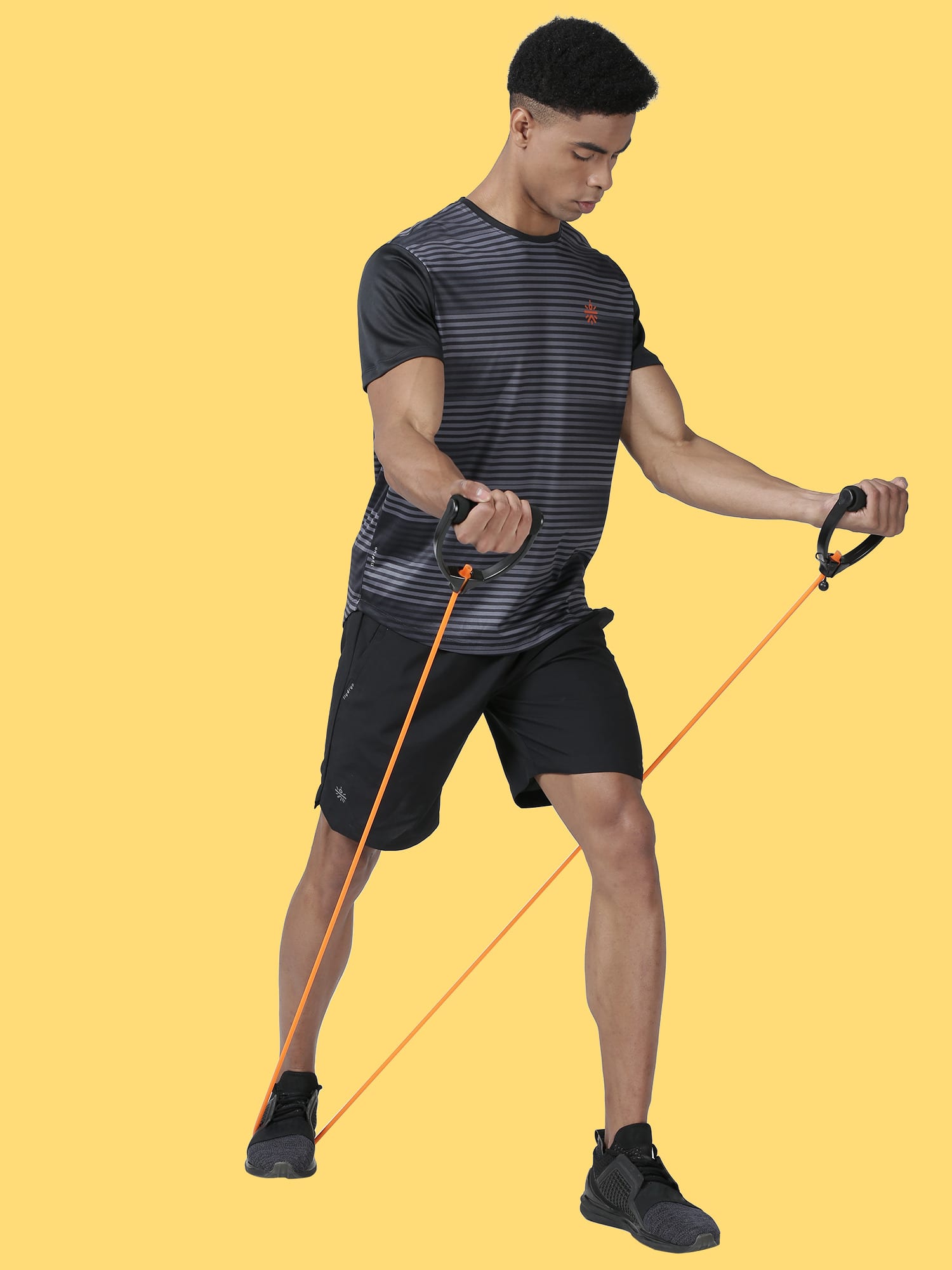 Neo Stripe Black Gym Tee