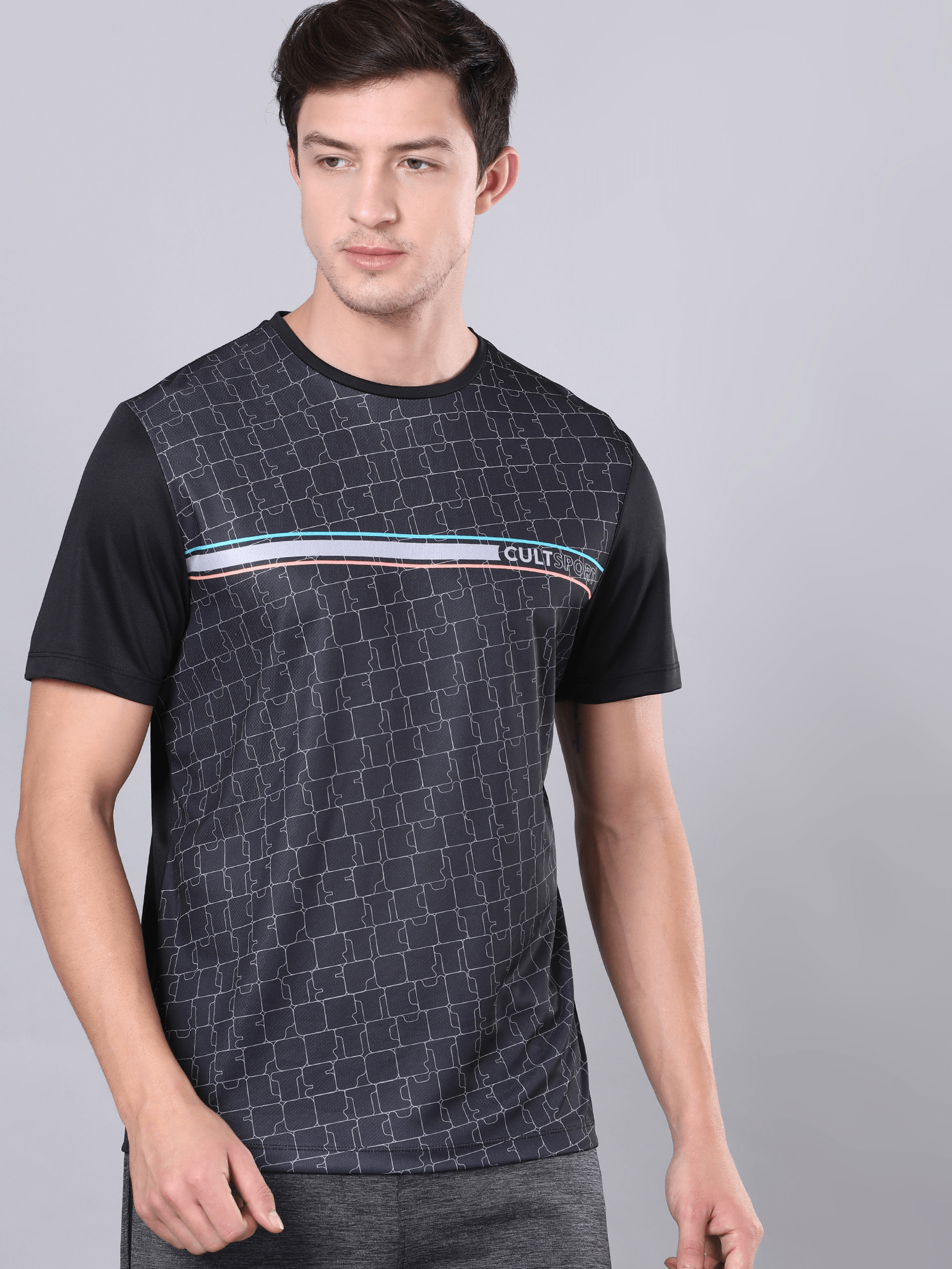 Dug Out Puzzle Black Workout Tee