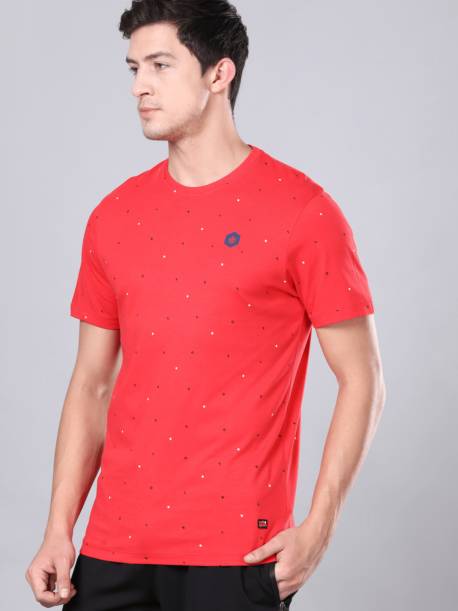 Everyday Alpha Red Cotton Tee