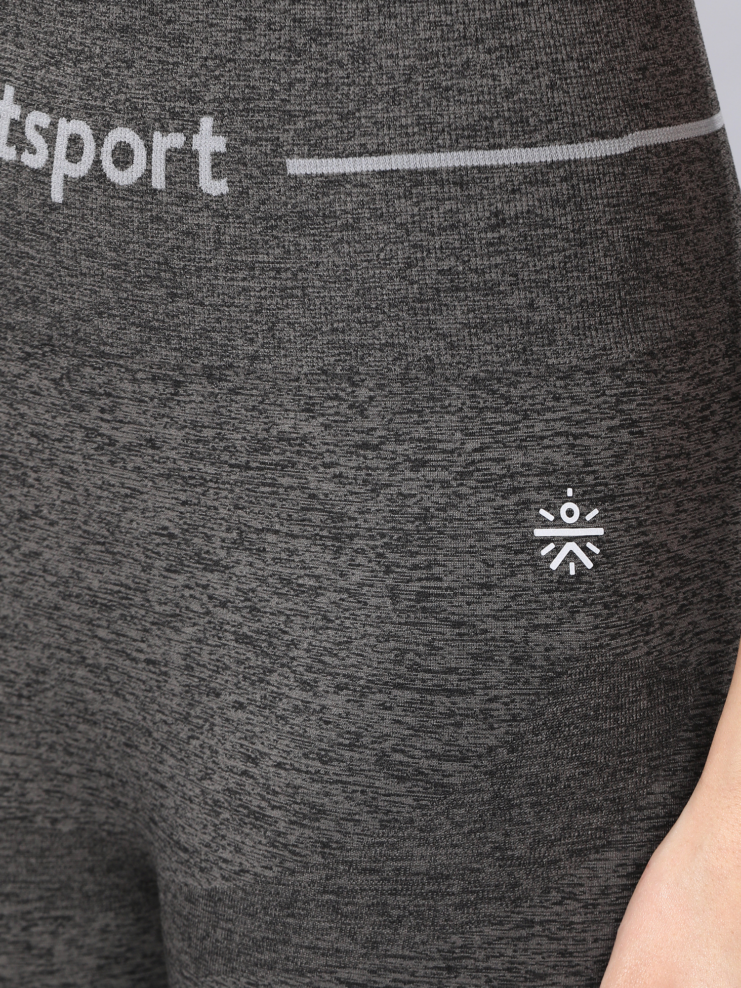 Yogini Flow Dark Grey Seamless Leggings