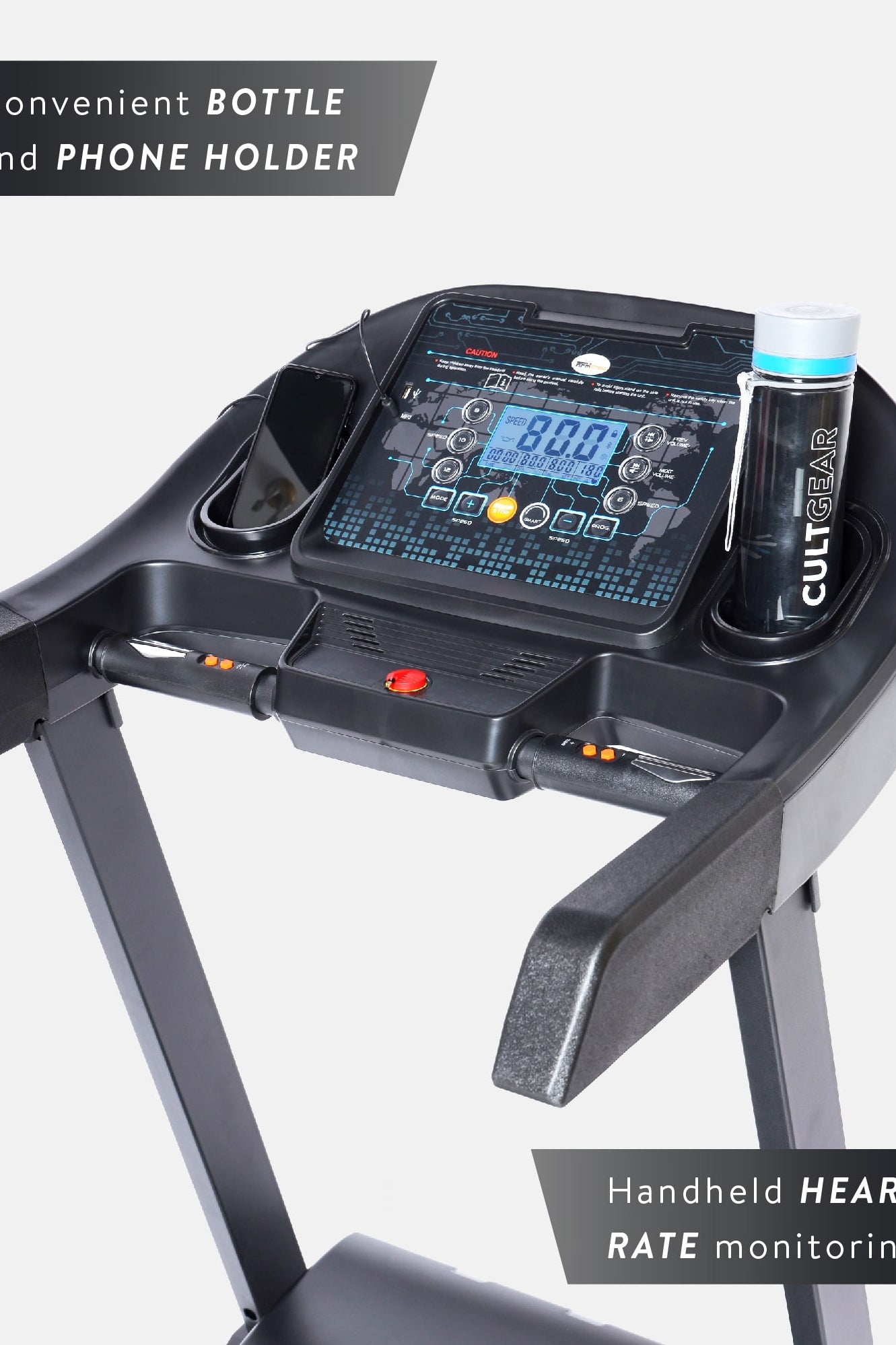 10K 2.5HP DC Treadmill | 2-level Manual-incline | Max Speed-14kmph | Max Weight-120kg (with 6 months extended warranty)