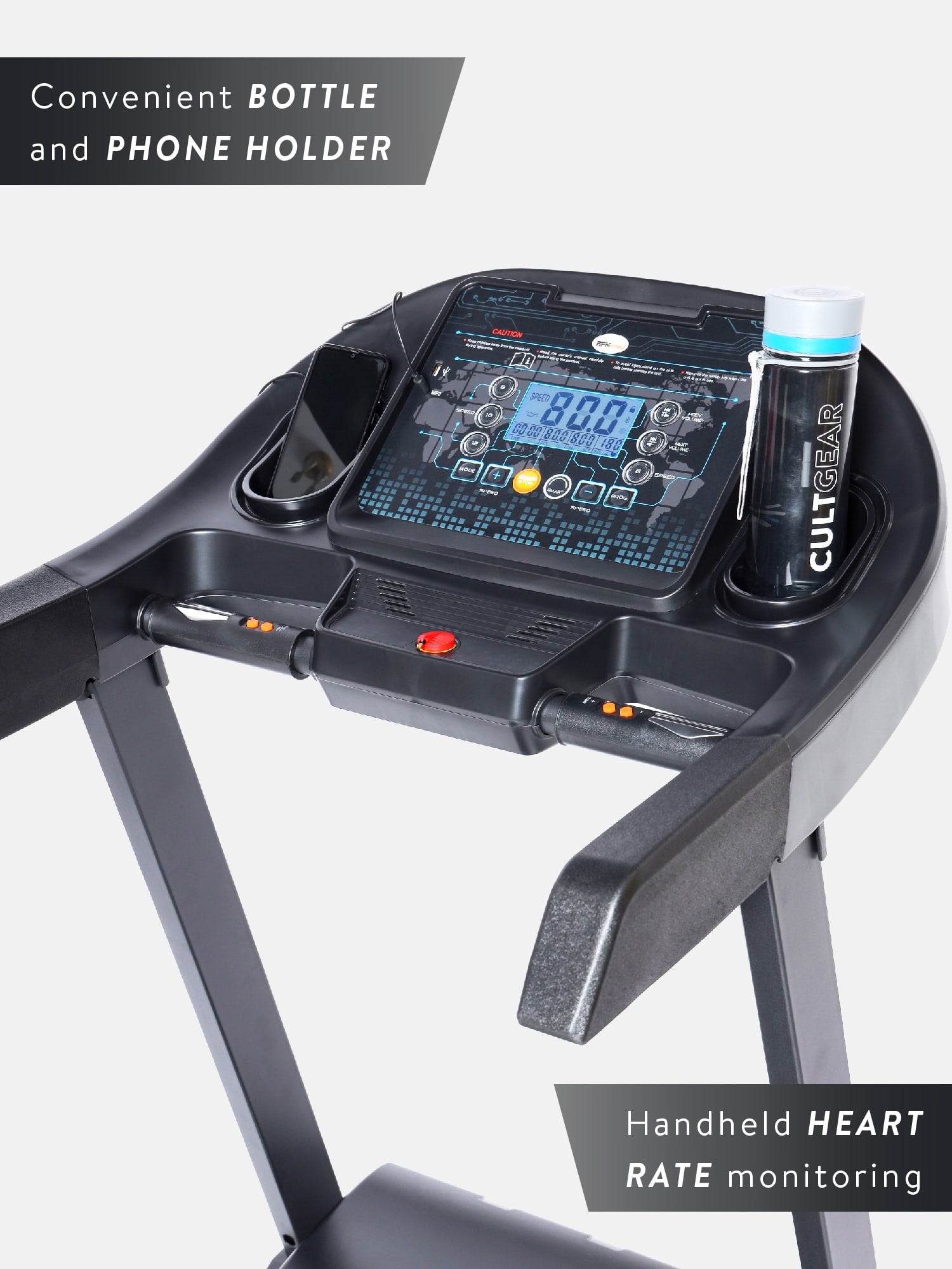 10K 2.5HP DC Treadmill | 2-level Manual-incline | Max Speed-14kmph | Max Weight-120kg (with 6 months extended warranty)