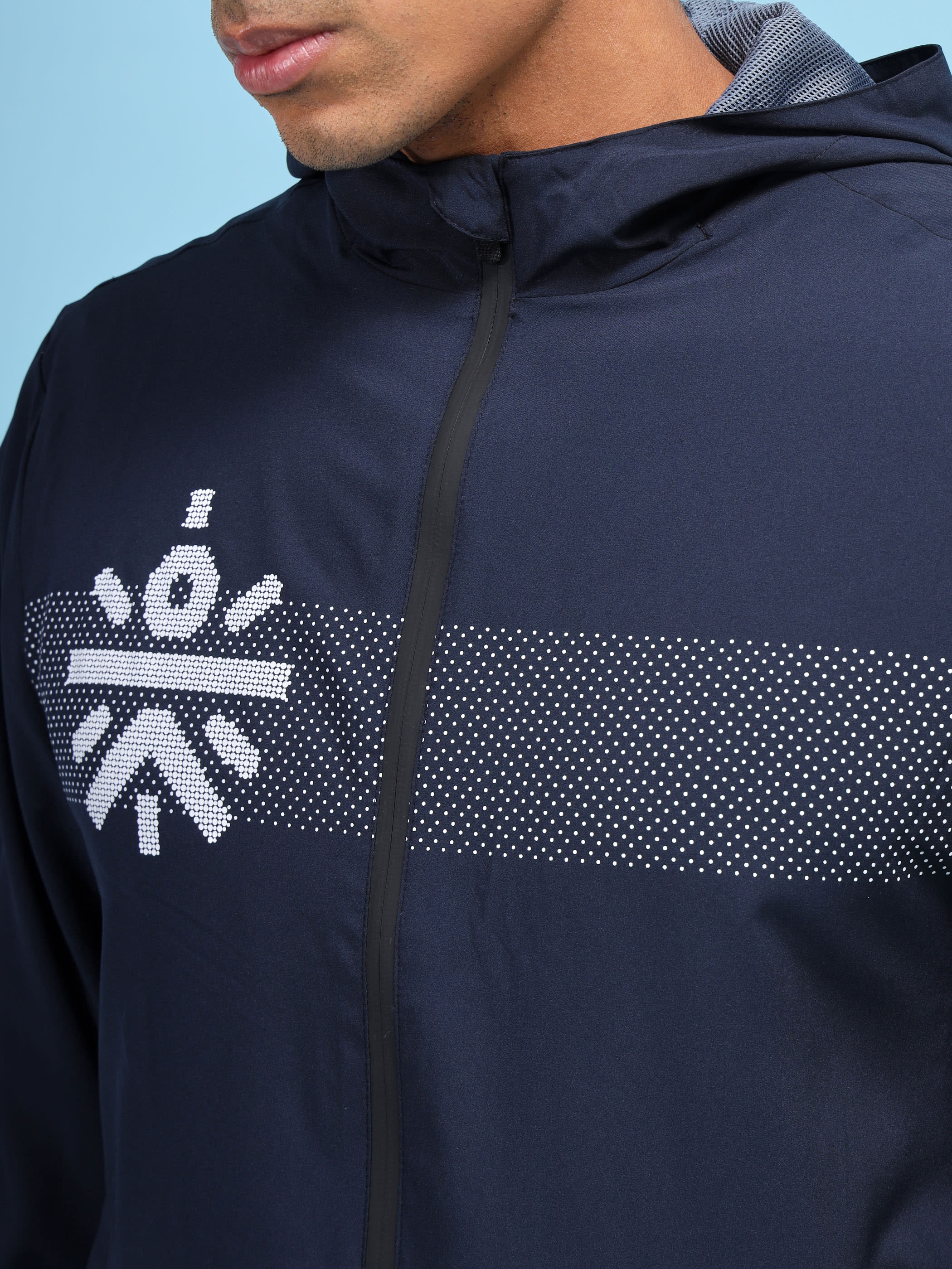 Active Hoodie Zip Through Jacket with Print