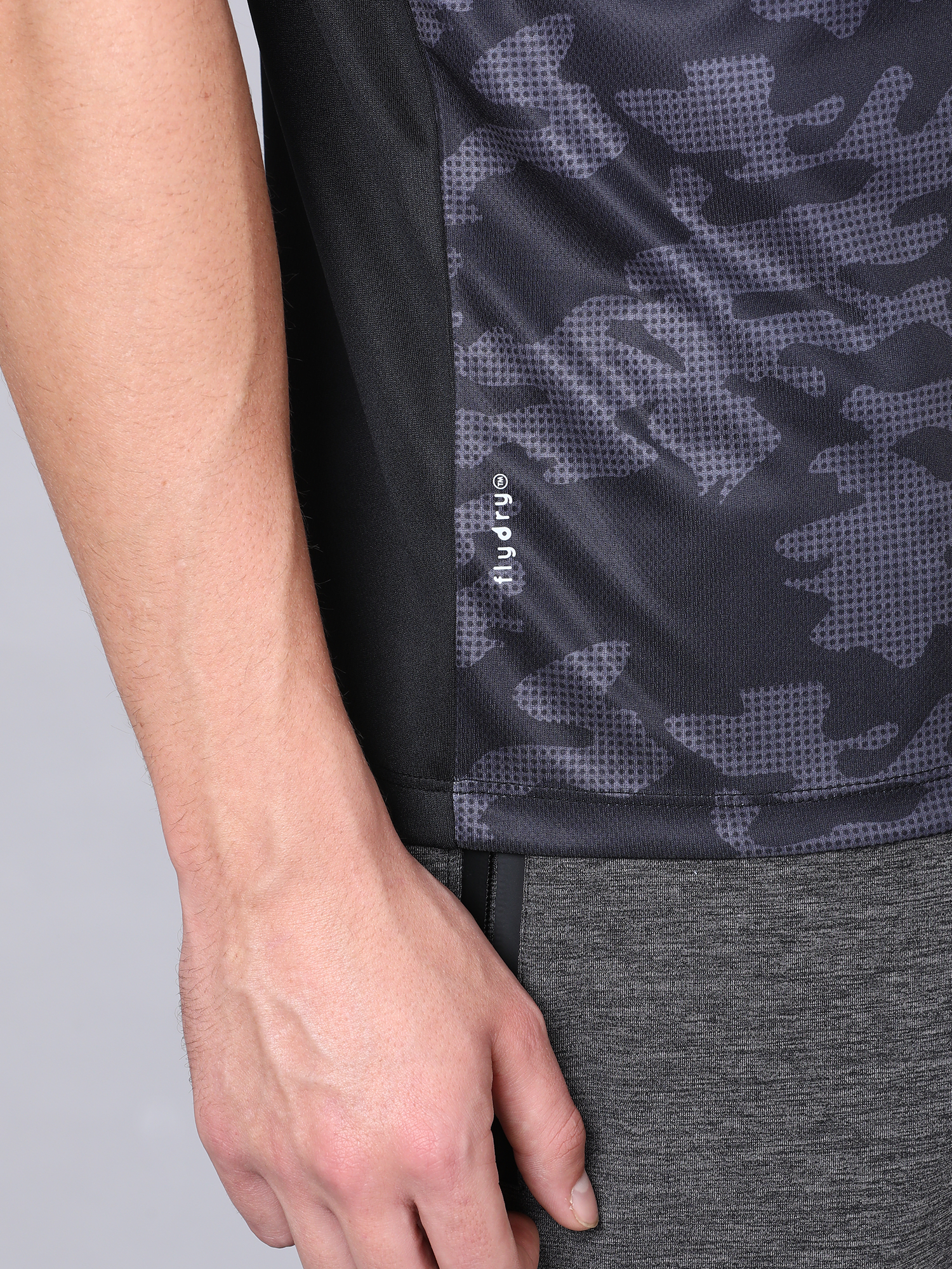 Dugout Textured Camo Black Tee