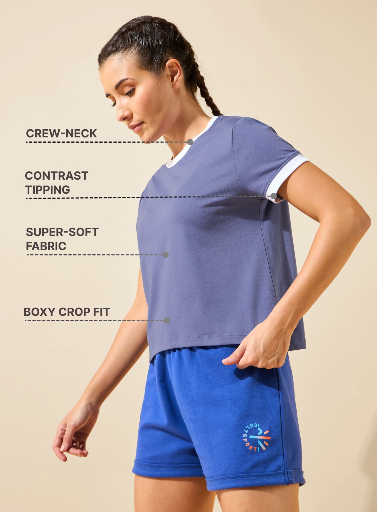 High Impact Cropped Training T-shirt