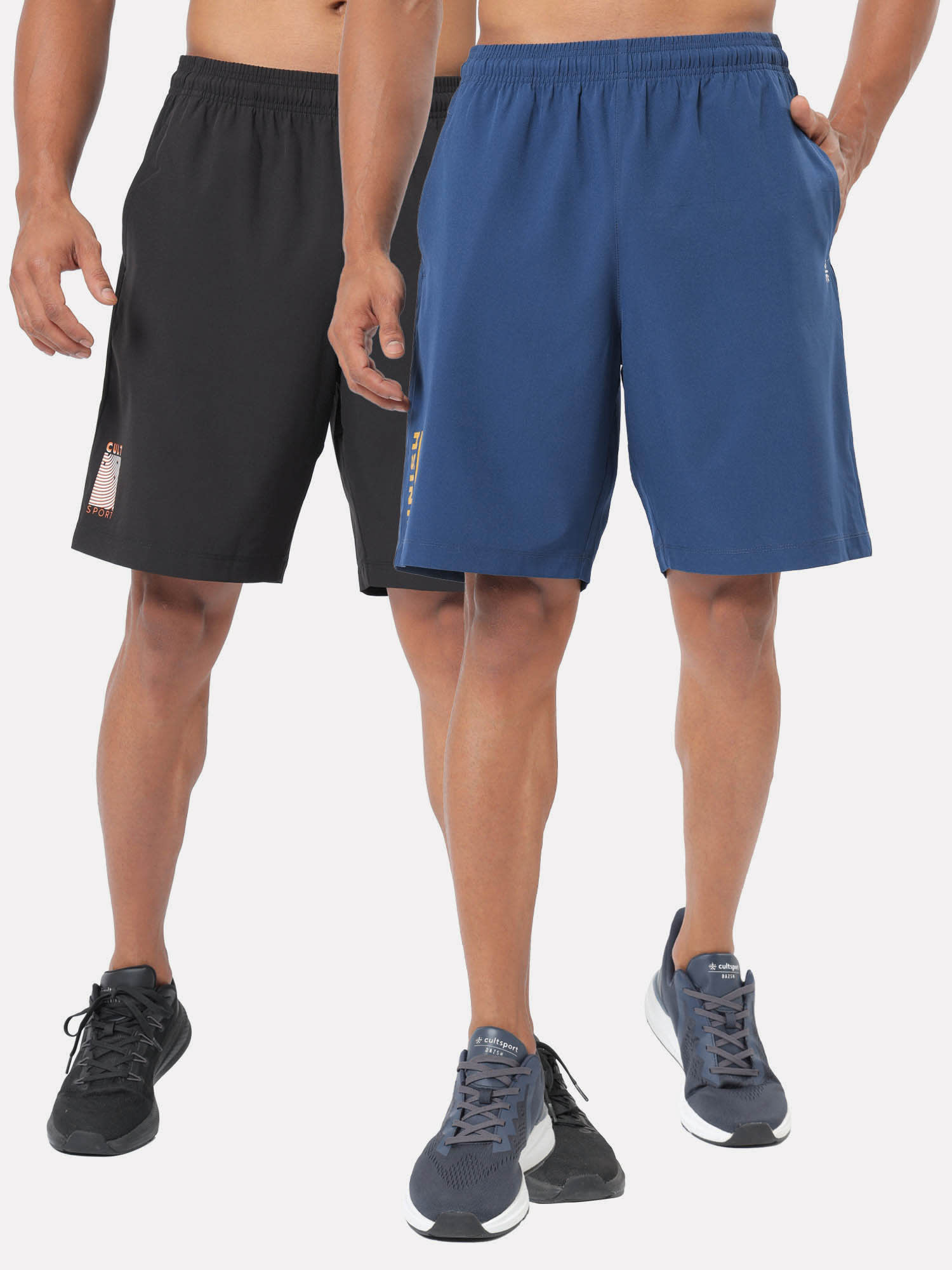 Active Shorts with Minimal Graphic Pack of 2