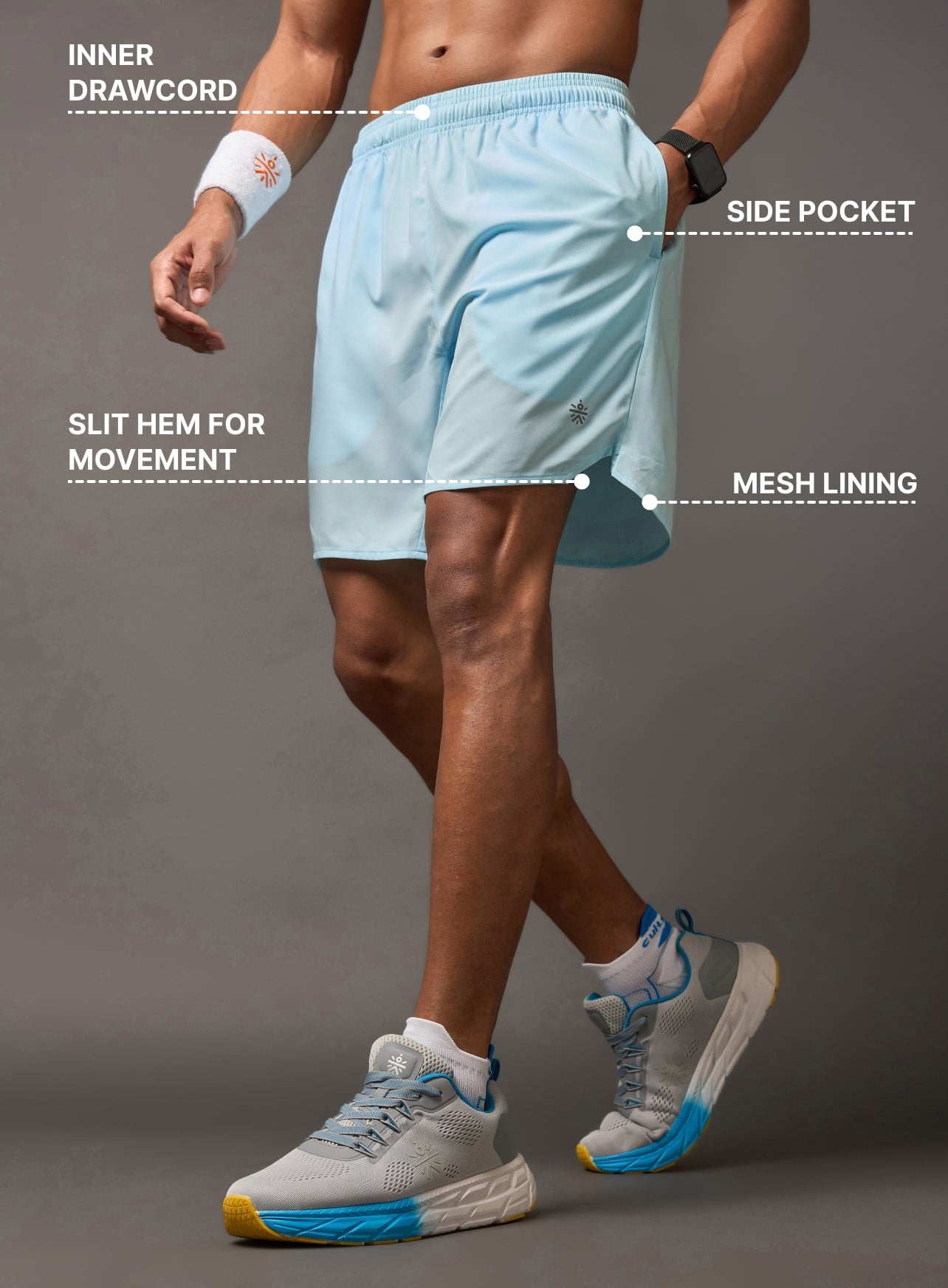 Iconic Blue Running Shorts