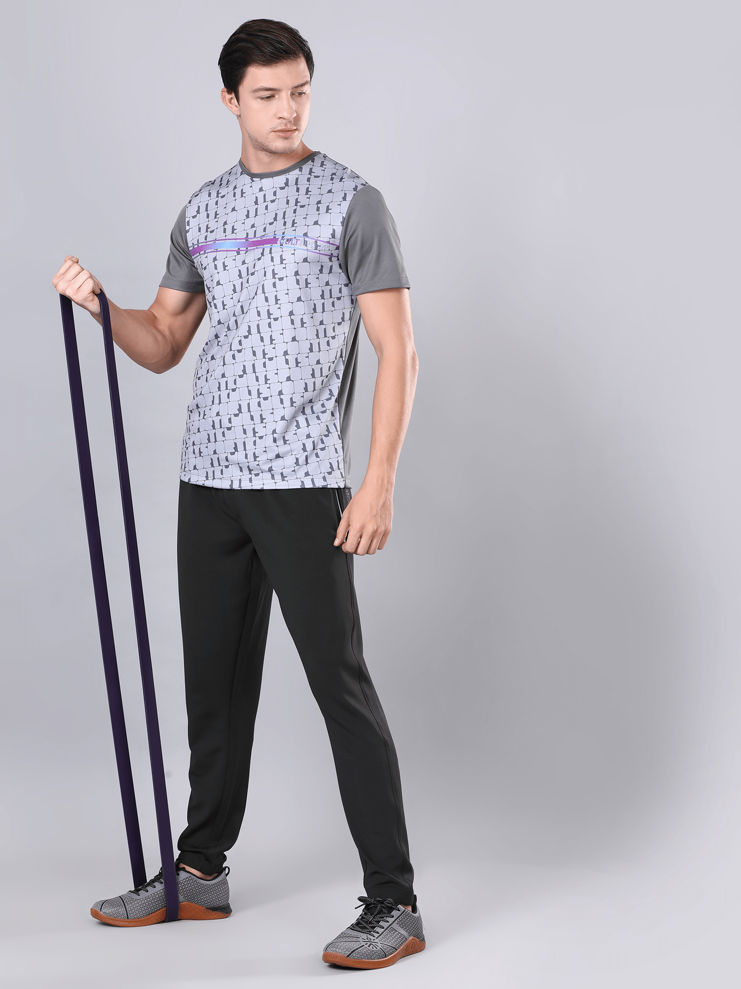 Dug Out Puzzle Grey Workout Tee