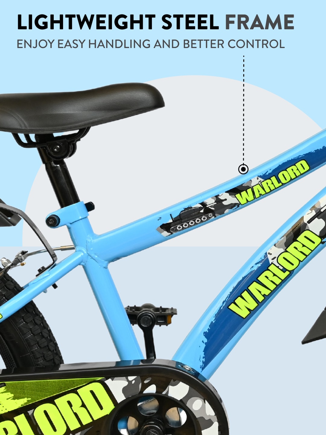Warlord 20T Steel Frame Kids Bike Blue