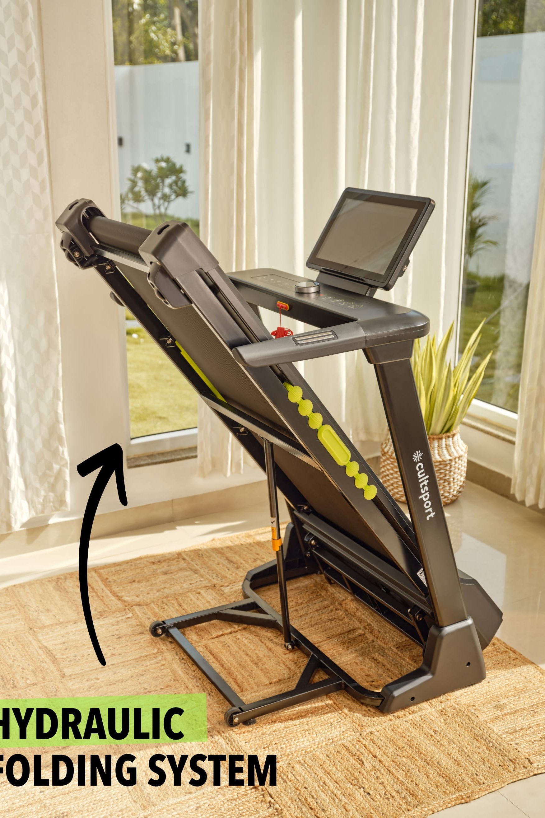 SmartRUN X1, Touch screen LCD interactive screen treadmill, 2HP Motor, Foldable, Compact, Bluetooth enabled, Home workouts (with 6 months extended warranty)