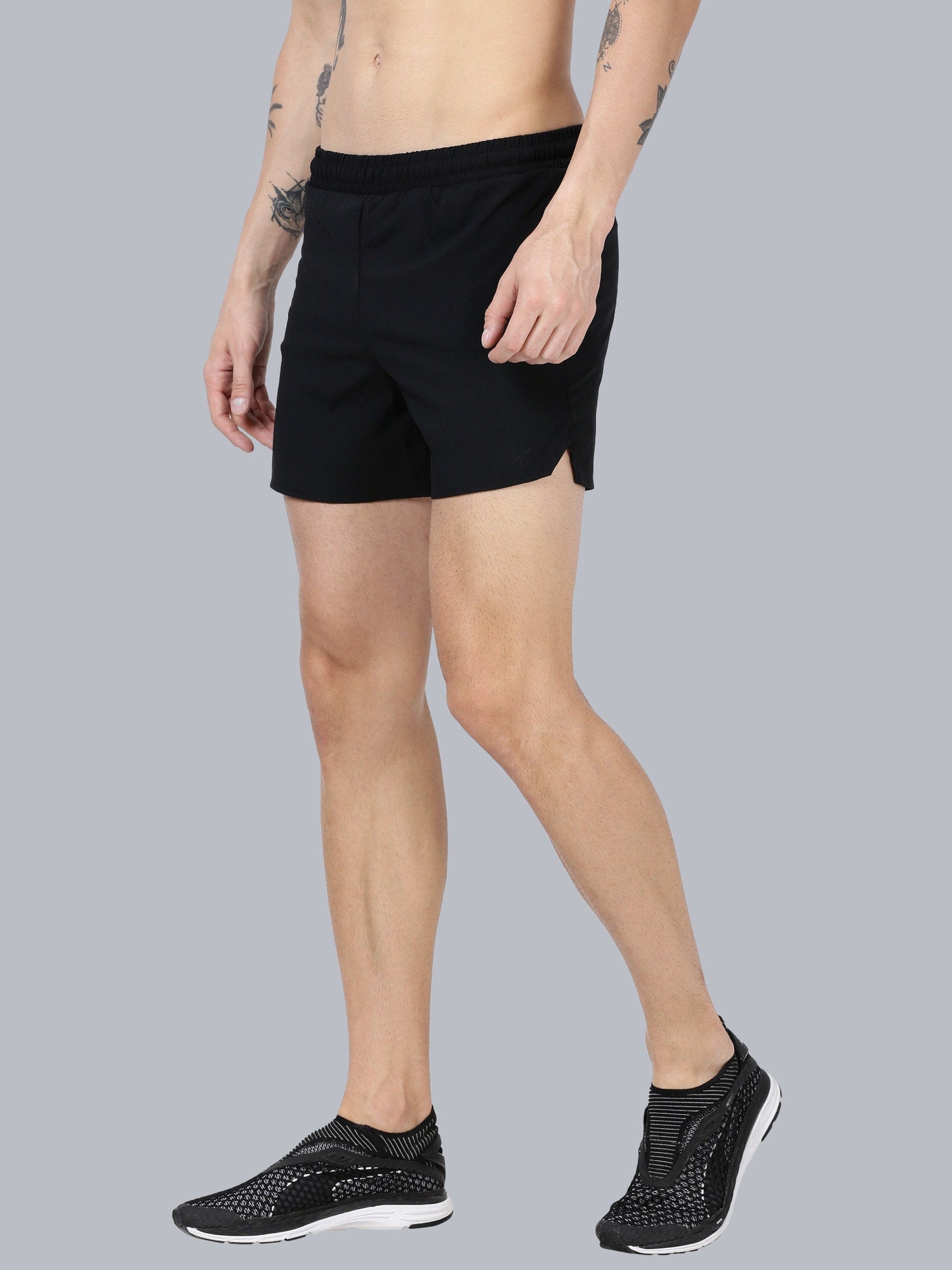 Vitals Bolt Black Running Shorts