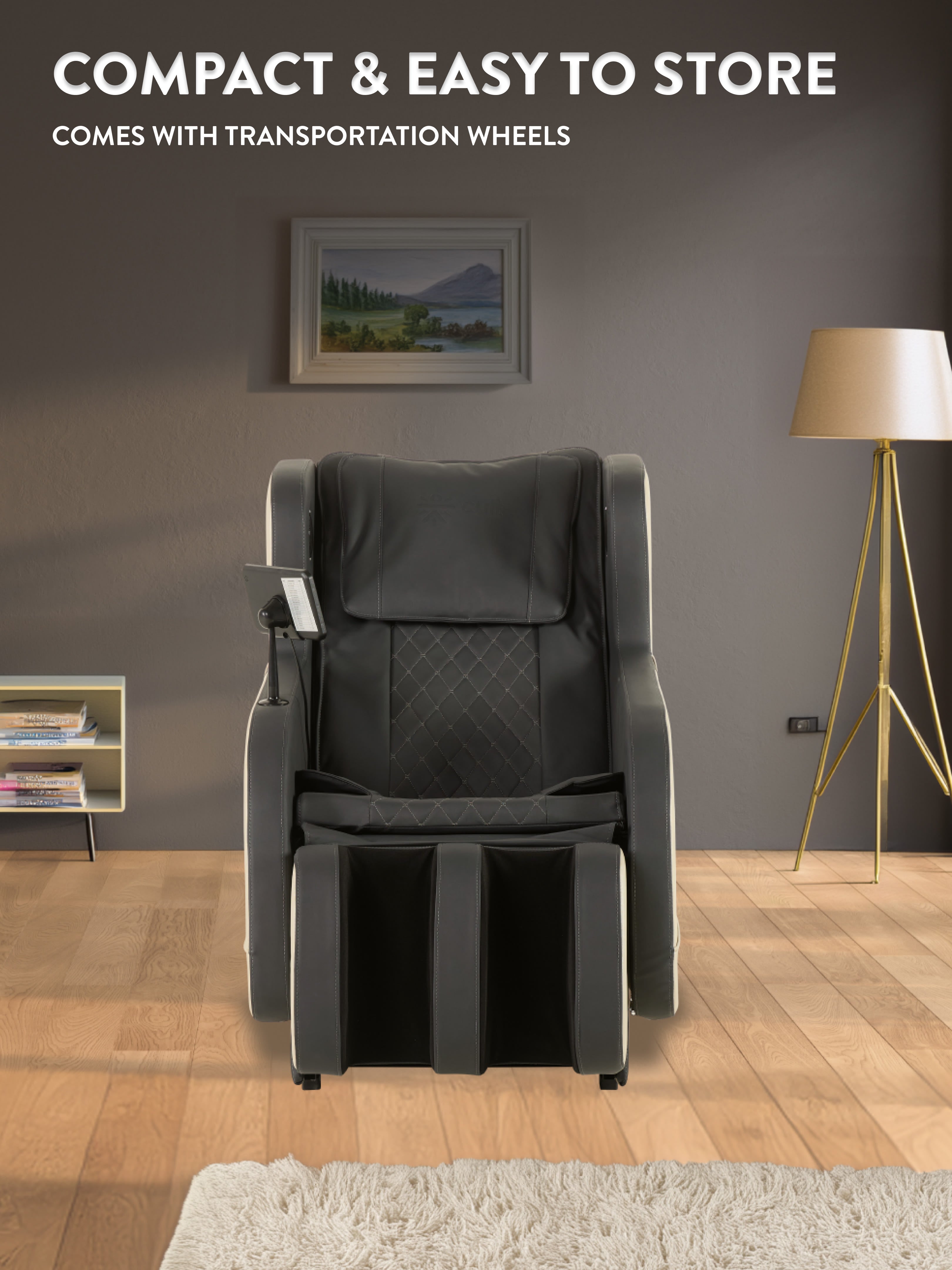 Cult BlissGrey Massage Chair with Fixed Point Massage Technique and Bluetooth AI Voice Function for Full Body Massage At Home