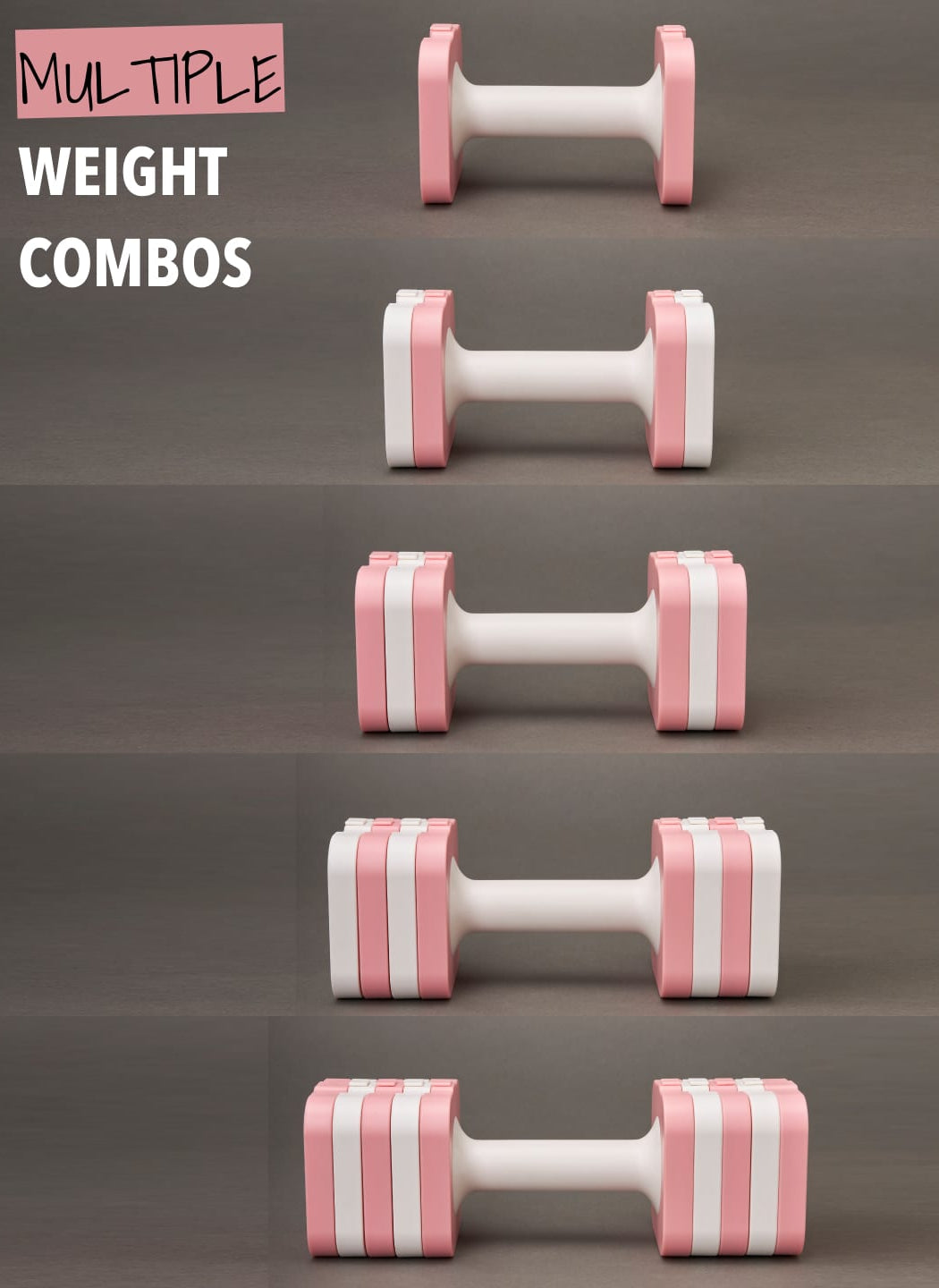 Cultsport Derby, Pack of 2 Adjustable Dumbbell for Strength Workout at Home (Pink), 6 Months Warranty