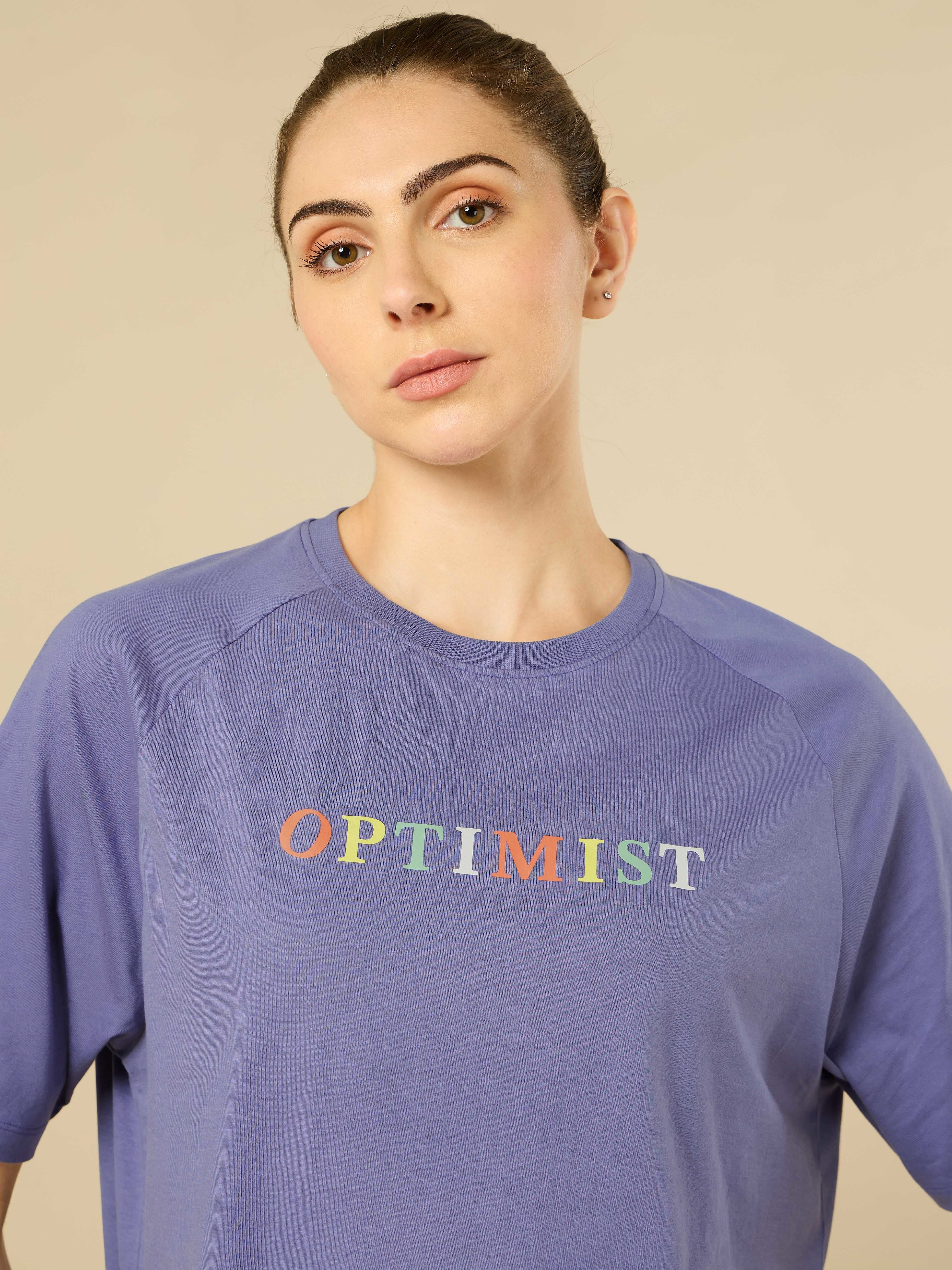 Purple Optimist Printed T-shirt