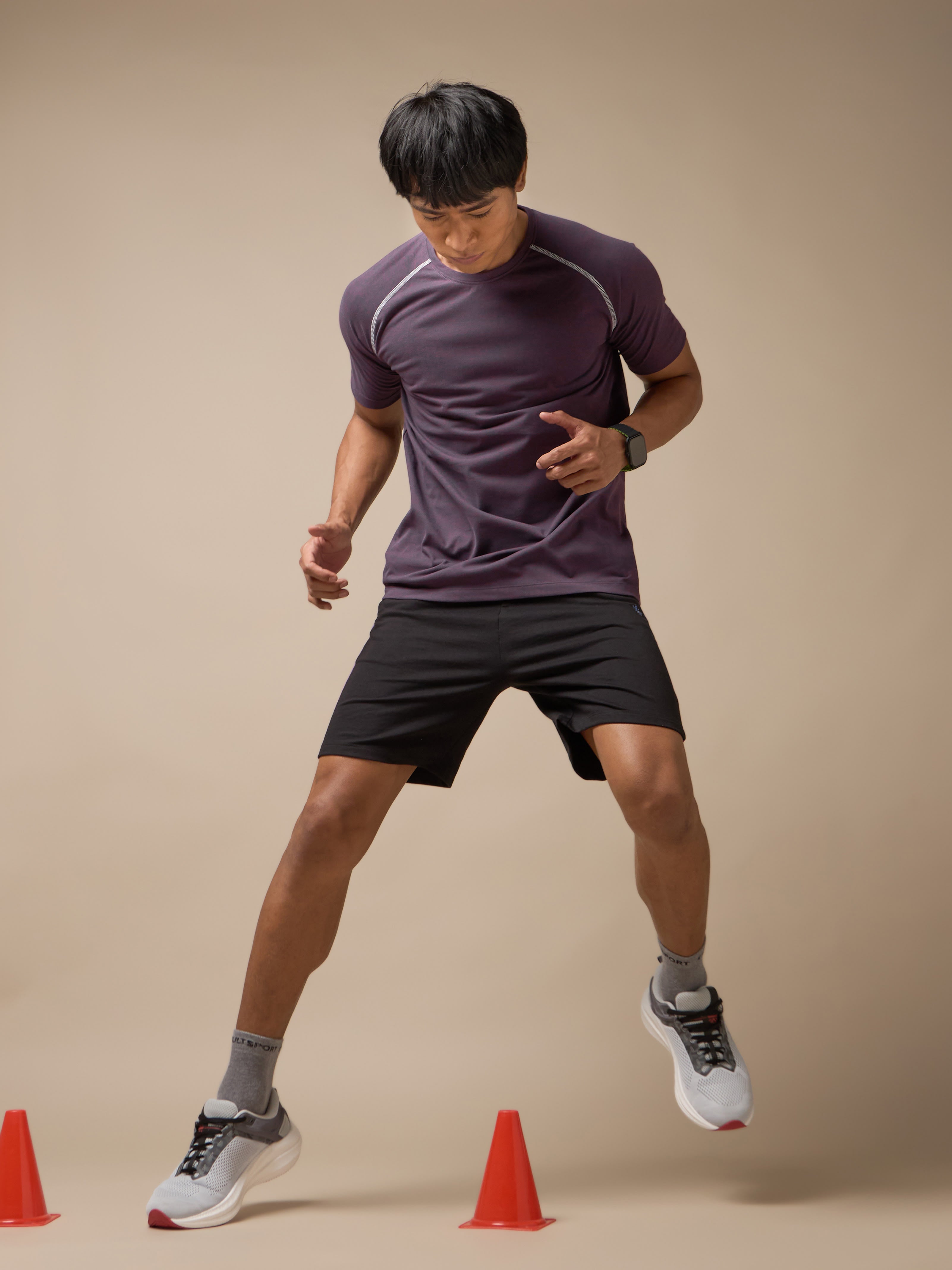 Men's Muscle Flex Purple Comfortech T-shirt