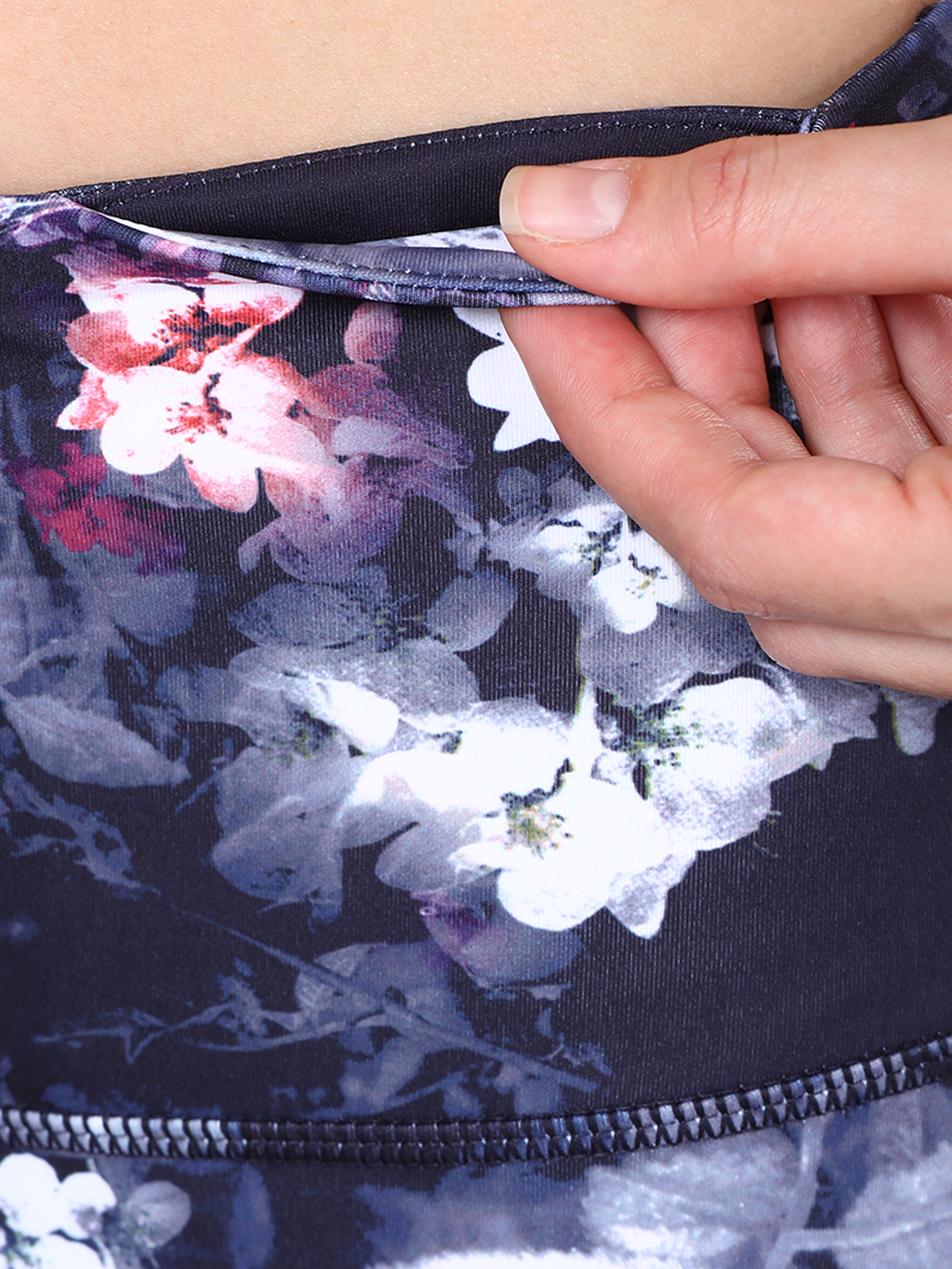 AbsoluteFit Black Floral Workout Leggings