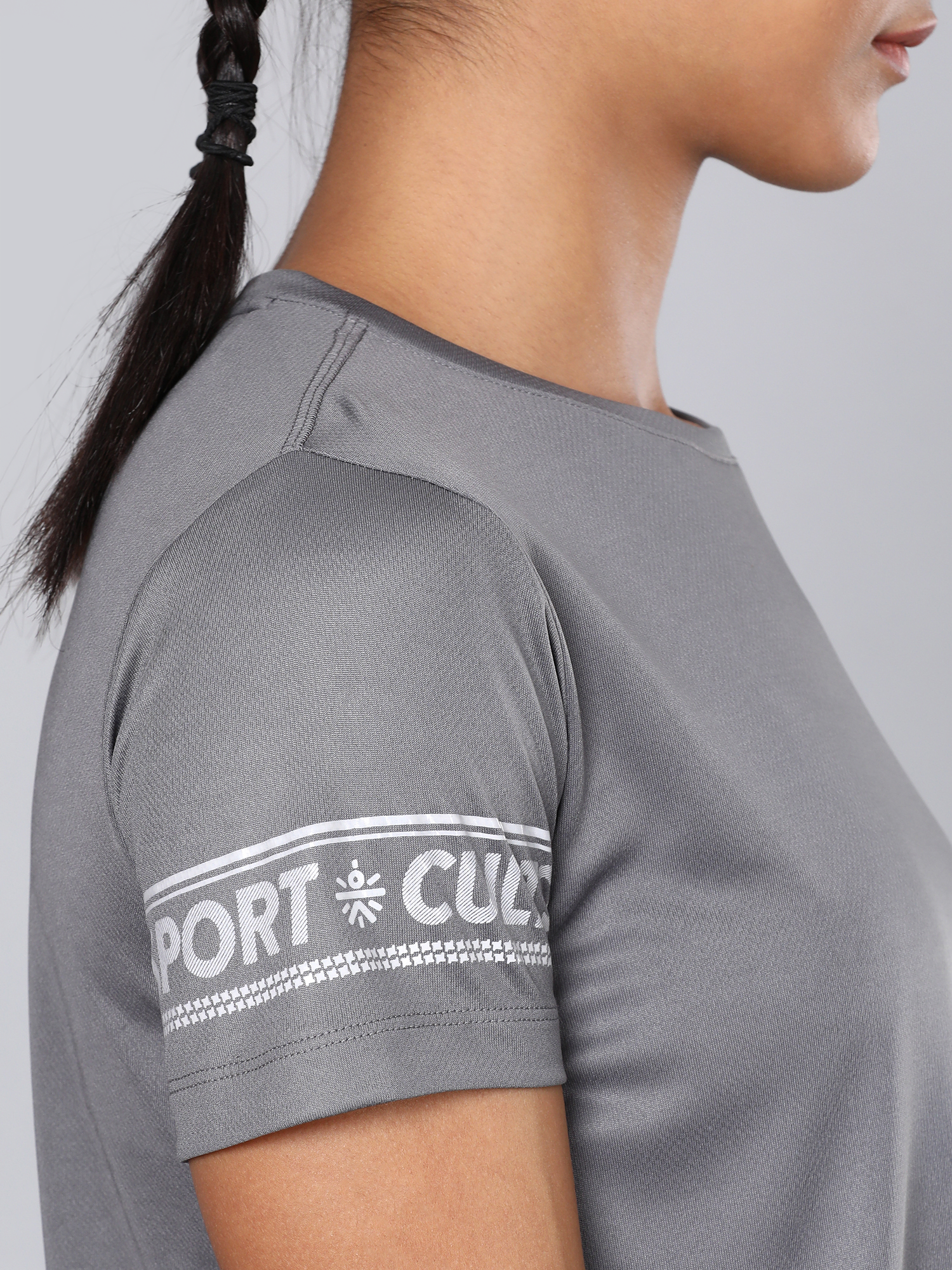 Code Hustle Grey Workout Tee