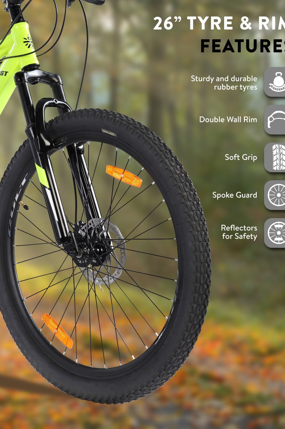 DAUNTLESS21S26TGREENBLUE Steel 21 Speed Shimano Gear 26 inch Mountain Cycle, Dual Disc Brake, Front Suspension, Double Wall Rim