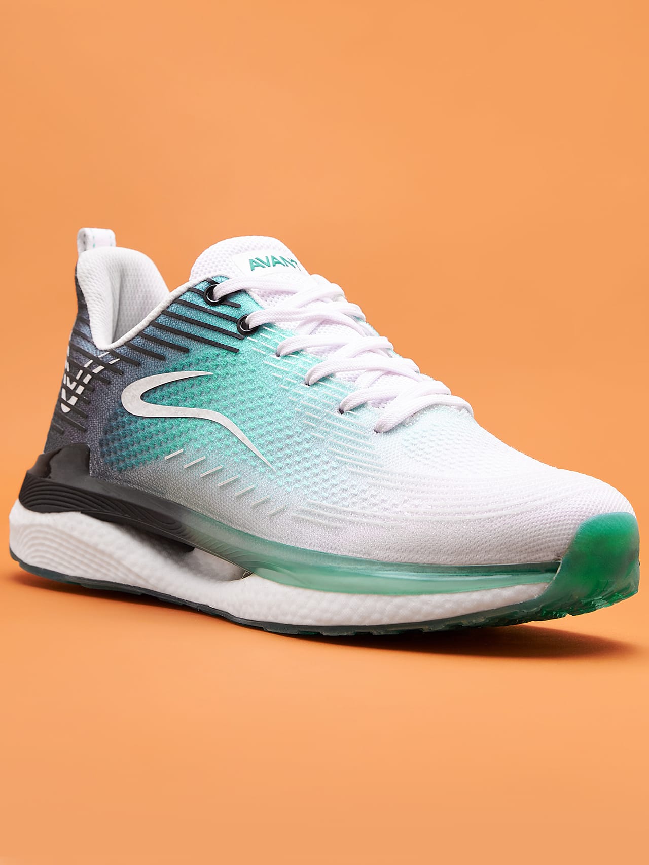 Avant Men's BounceMax Walking Shoes - White/Grey/Green